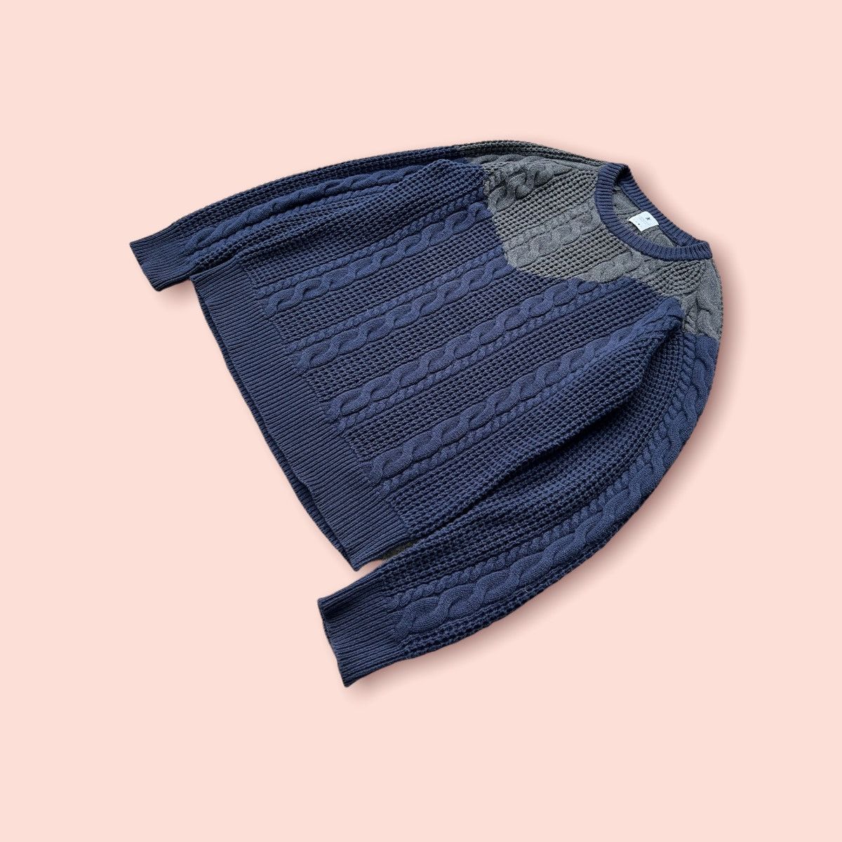 Paul Smith × R.Newbold RARE R. NEWBOLD COLOURED CABLE KNITTED SWEATER Size US L / EU 52-54 / 3 - 6 Thumbnail