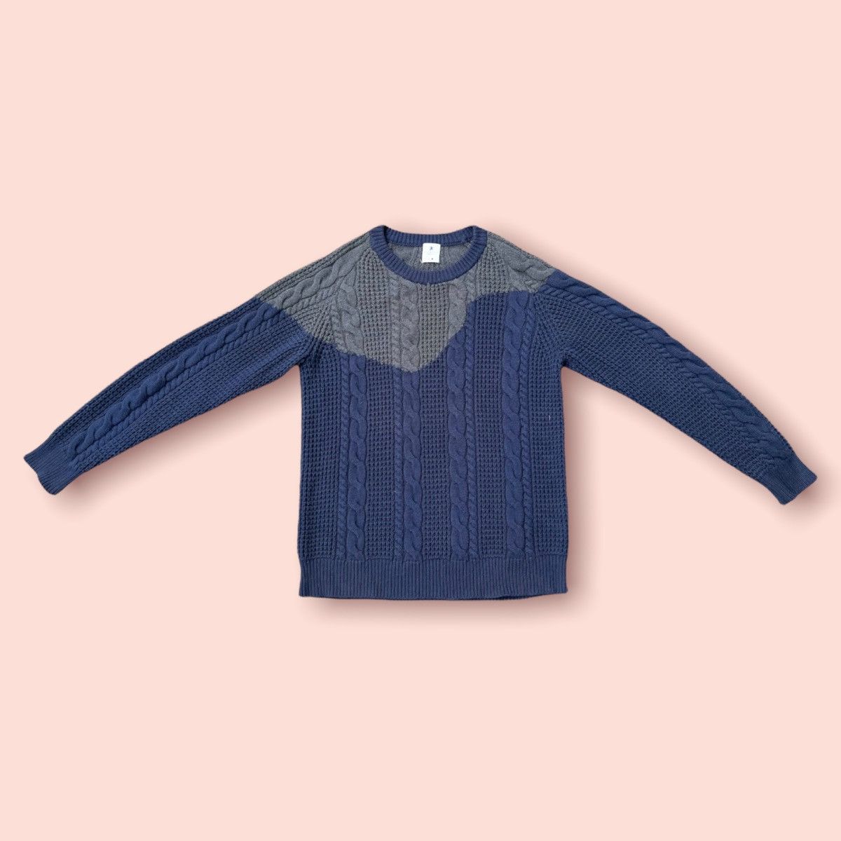 Paul Smith × R.Newbold RARE R. NEWBOLD COLOURED CABLE KNITTED SWEATER Size US L / EU 52-54 / 3 - 7 Thumbnail