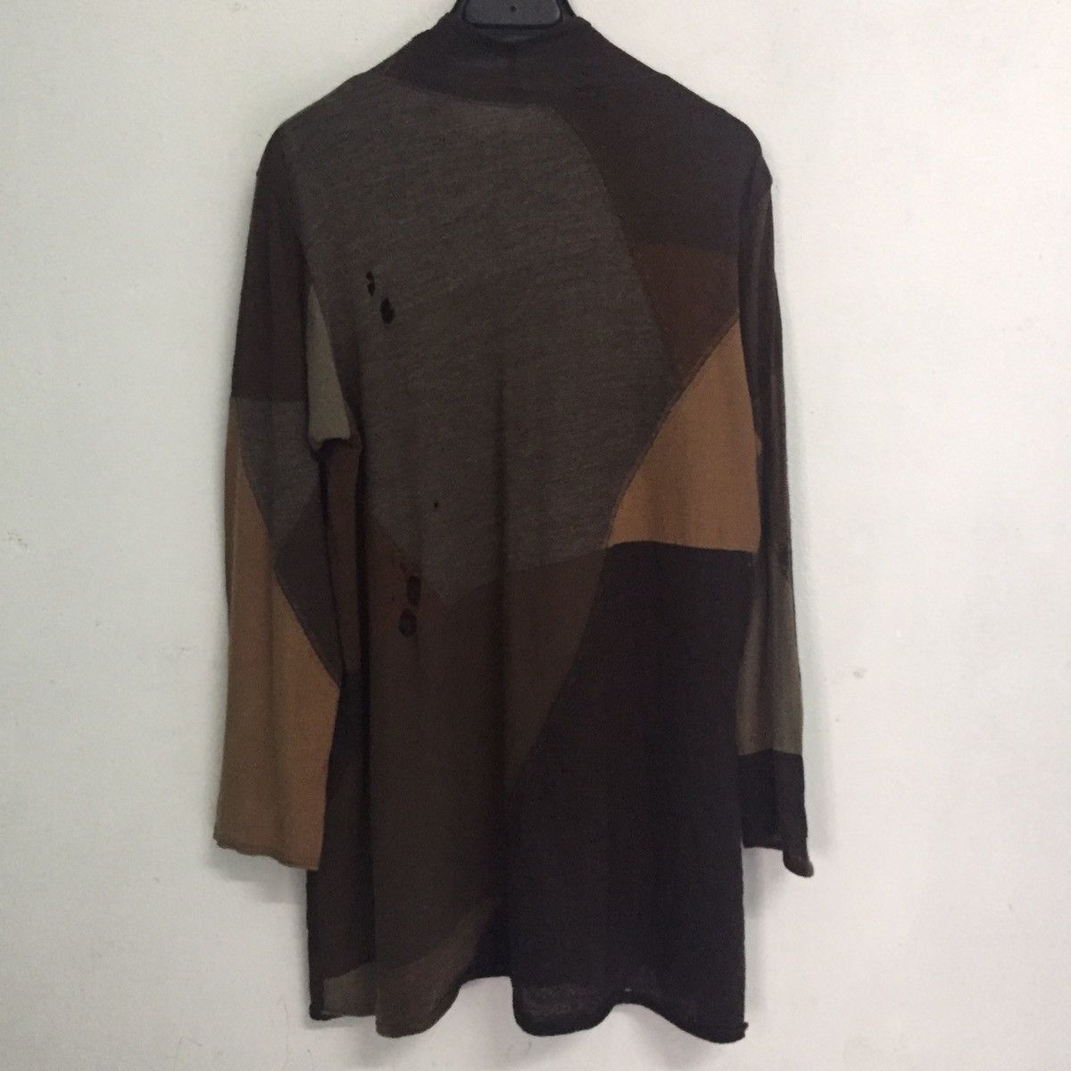 Japanese Brand Destroyed Jurgen Lehl Long Sleeve Mesh Top Patchwork Design Size US M / EU 48-50 / 2 - 10 Thumbnail