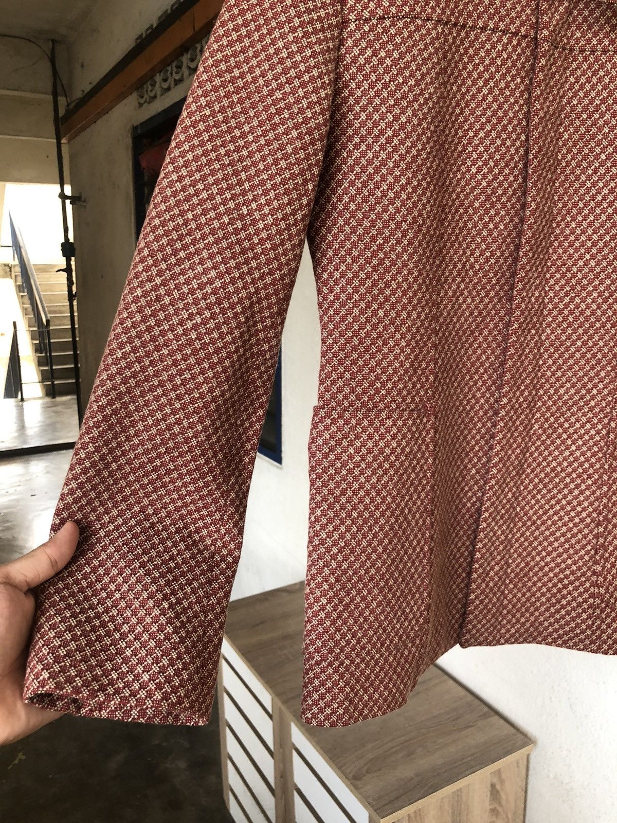 Yohji Yamamoto Vintage Yohji Yamamoto INED Tweed Jacket Size S / US 4 / IT 40 - 9 Thumbnail