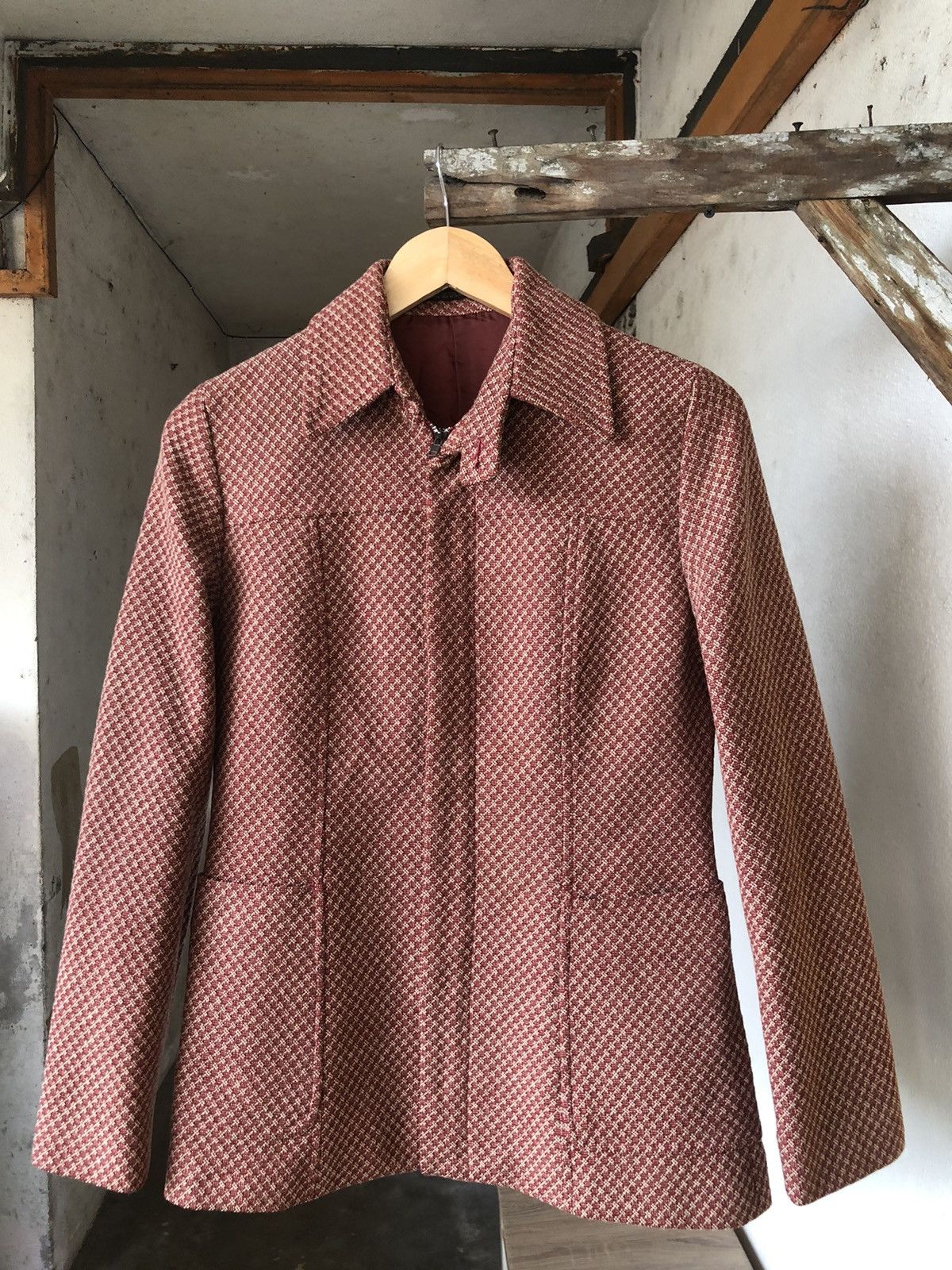 Yohji Yamamoto Vintage Yohji Yamamoto INED Tweed Jacket Size S / US 4 / IT 40 - 4 Thumbnail