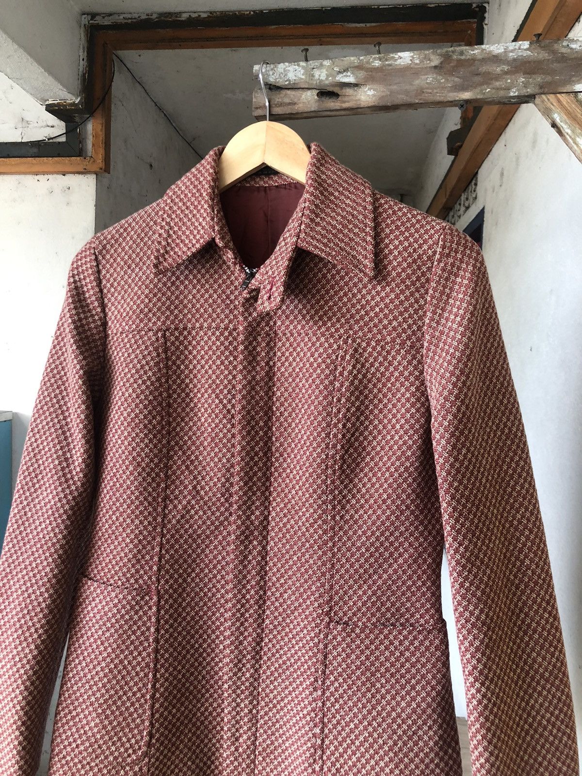 Yohji Yamamoto Vintage Yohji Yamamoto INED Tweed Jacket Size S / US 4 / IT 40 - 5 Thumbnail