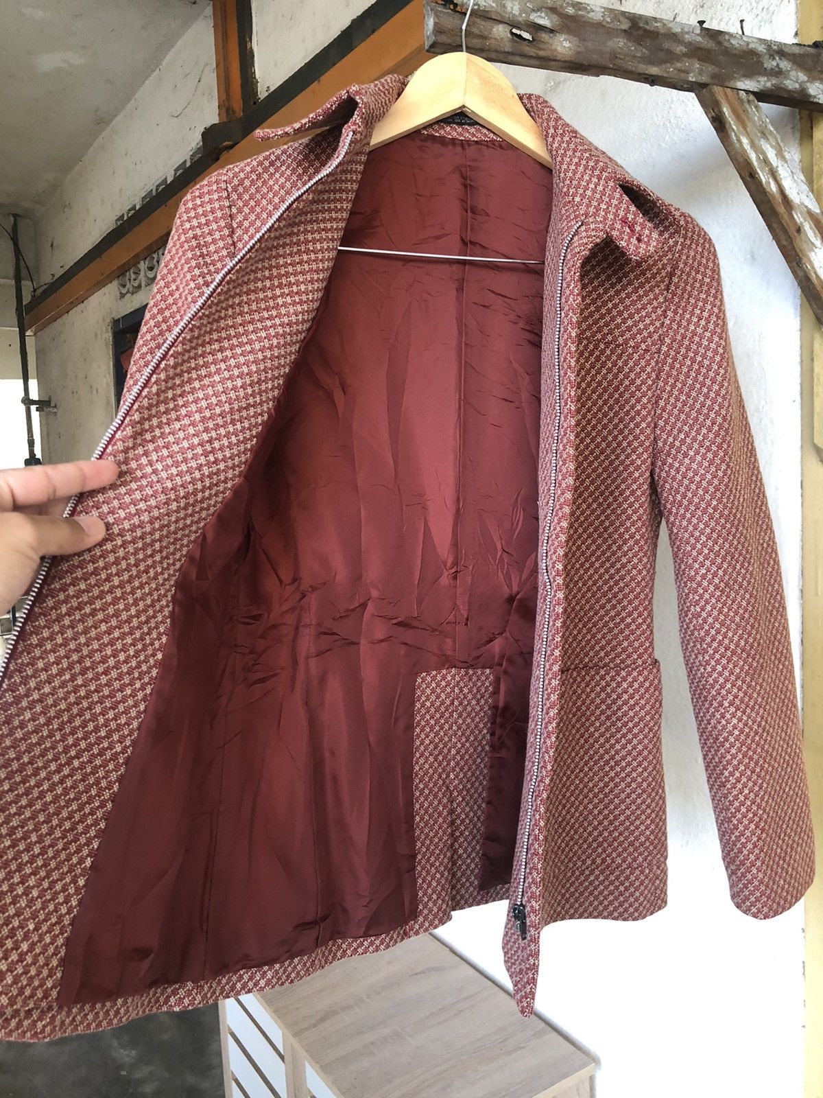 Yohji Yamamoto Vintage Yohji Yamamoto INED Tweed Jacket Size S / US 4 / IT 40 - 19 Thumbnail