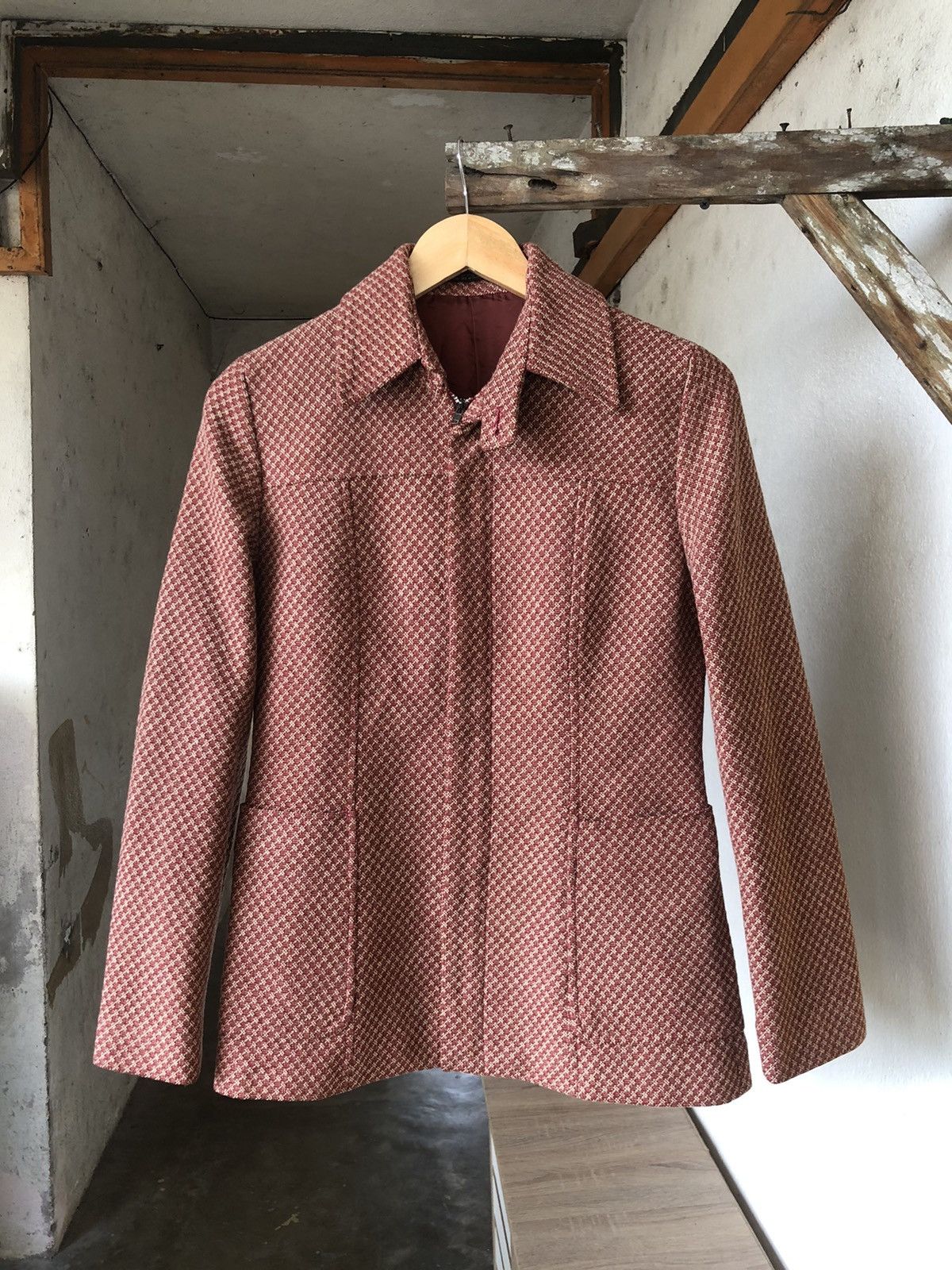 Yohji Yamamoto Vintage Yohji Yamamoto INED Tweed Jacket Size S / US 4 / IT 40 - 3 Thumbnail