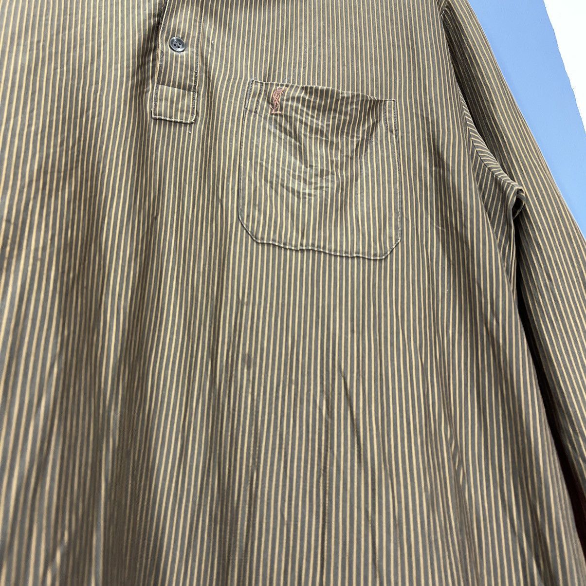 Yves Saint Laurent YSL POUR HOMME Stripe Polo T Shirt #1118/AN Size US L / EU 52-54 / 3 - 7 Thumbnail