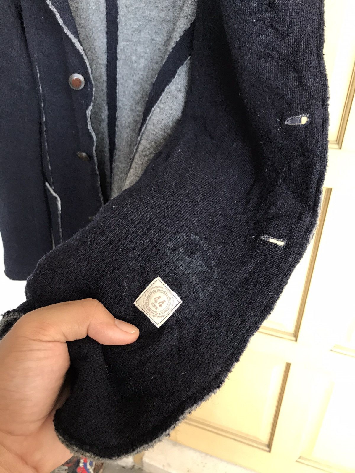 Mason's Rick Owens Style Masons Survival Distressed Wool Jacket Size US M / EU 48-50 / 2 - 12 Thumbnail