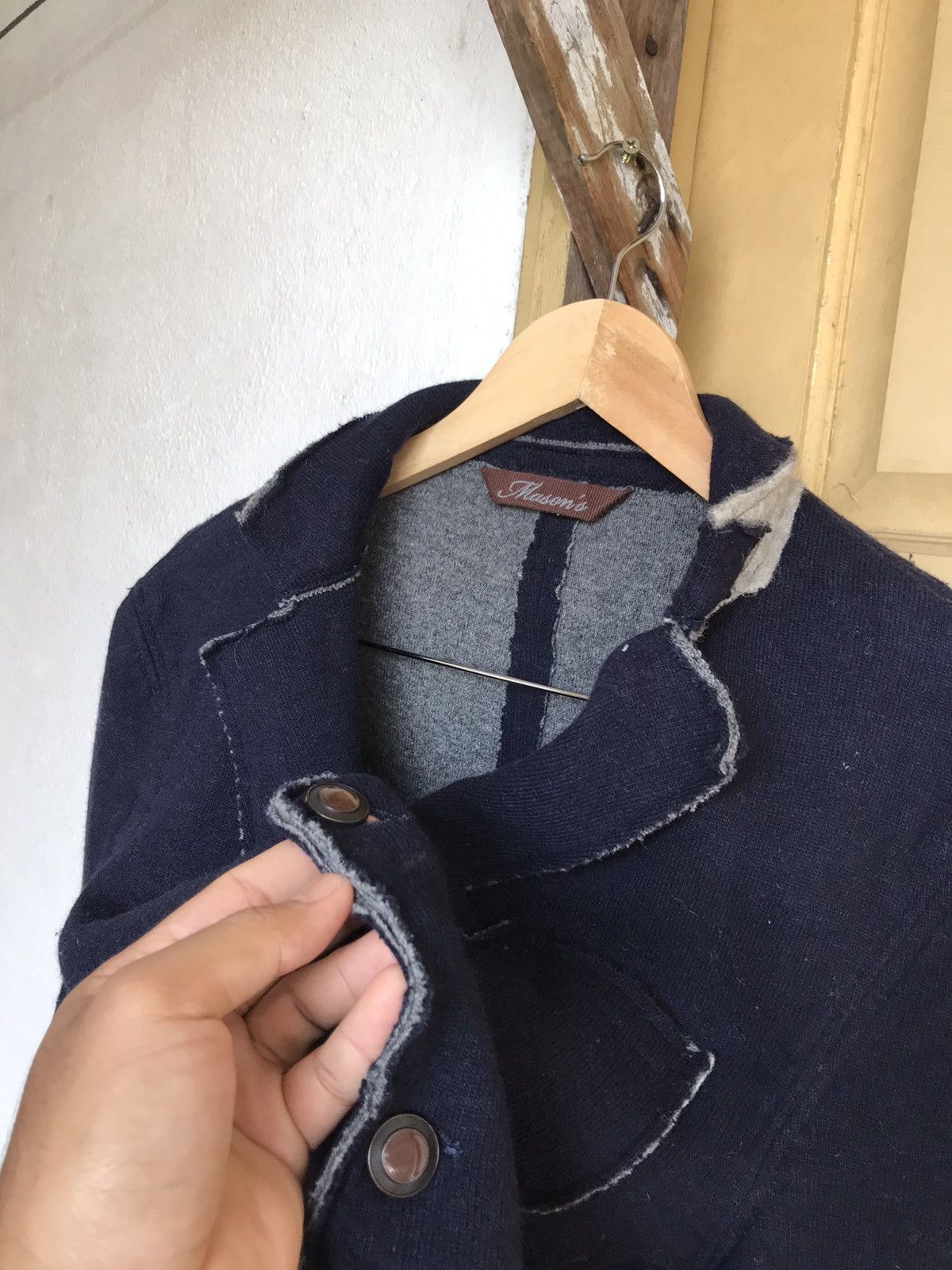 Mason's Rick Owens Style Masons Survival Distressed Wool Jacket Size US M / EU 48-50 / 2 - 17 Thumbnail