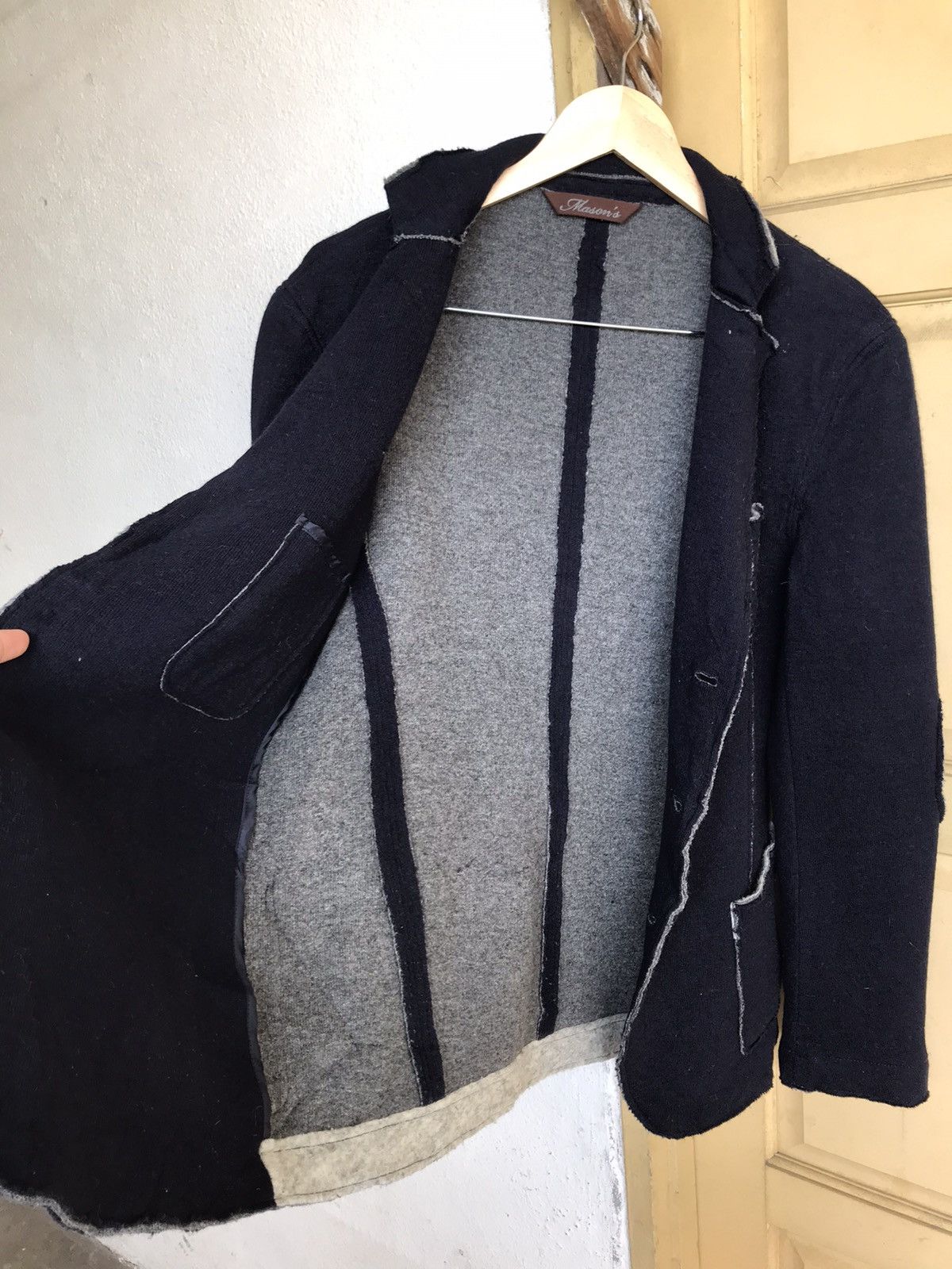 Mason's Rick Owens Style Masons Survival Distressed Wool Jacket Size US M / EU 48-50 / 2 - 16 Thumbnail
