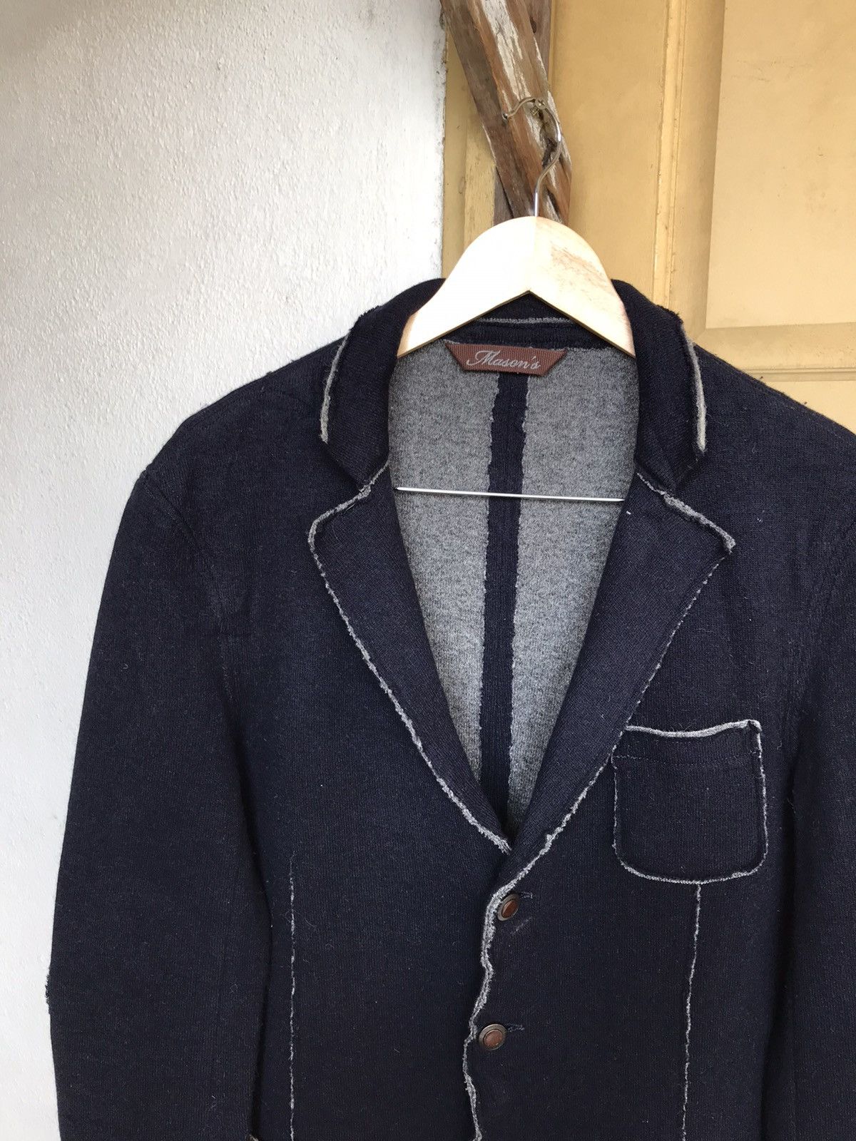 Mason's Rick Owens Style Masons Survival Distressed Wool Jacket Size US M / EU 48-50 / 2 - 3 Thumbnail