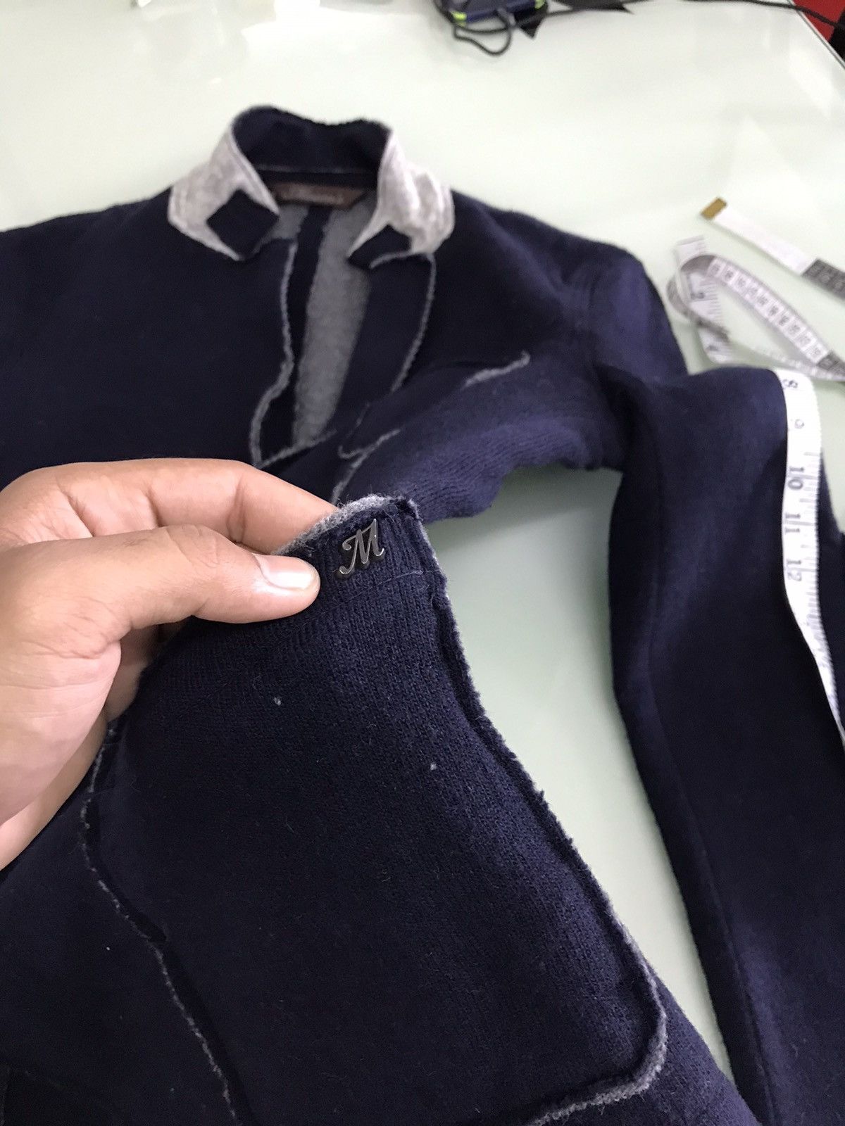 Mason's Rick Owens Style Masons Survival Distressed Wool Jacket Size US M / EU 48-50 / 2 - 20 Thumbnail