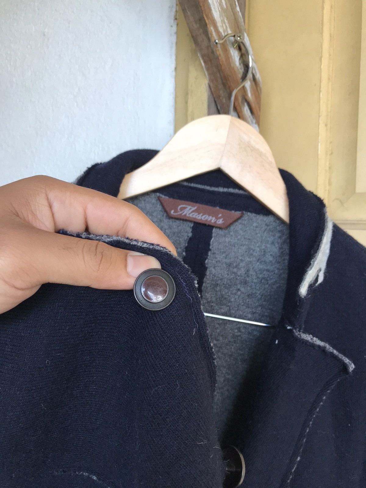 Mason's Rick Owens Style Masons Survival Distressed Wool Jacket Size US M / EU 48-50 / 2 - 11 Thumbnail