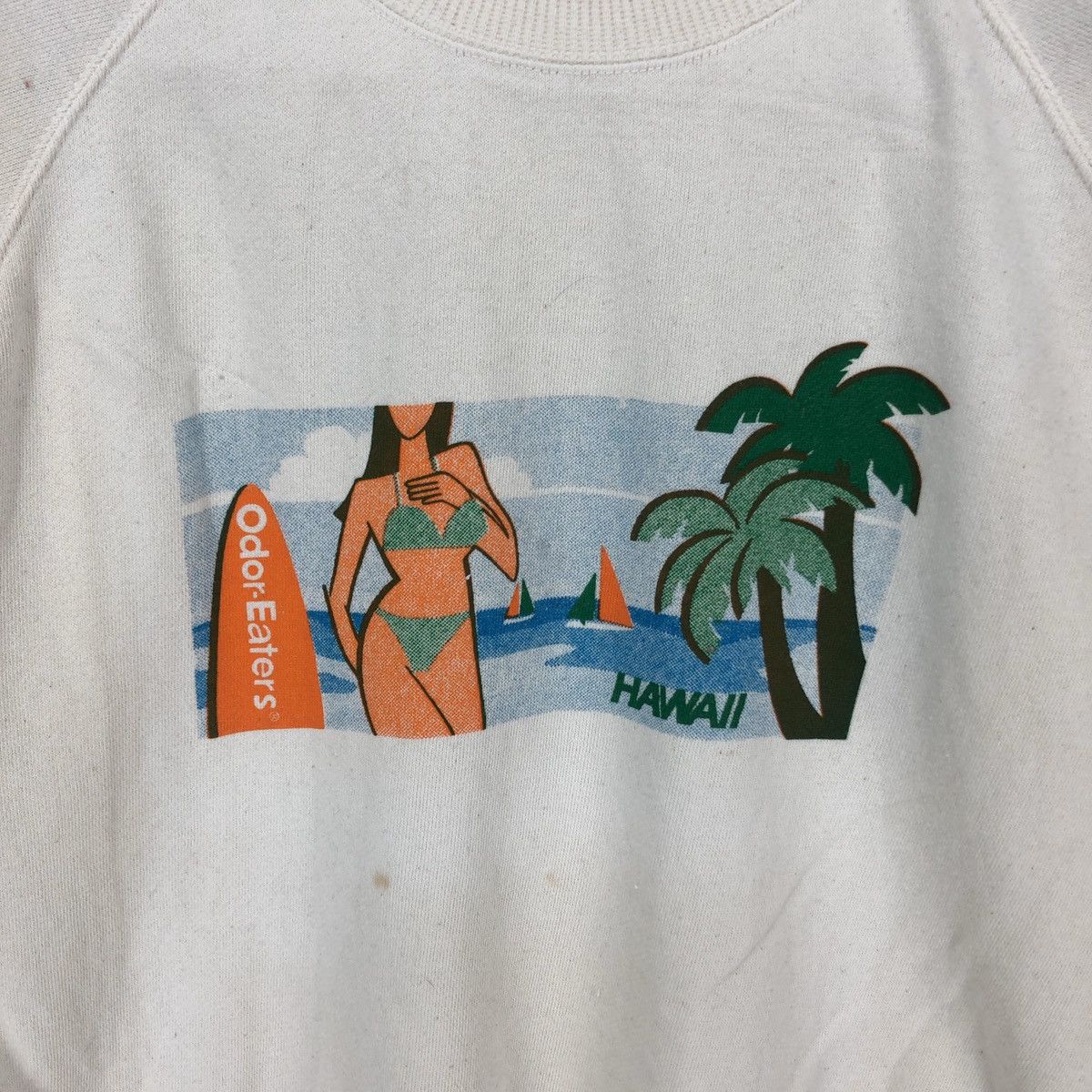 Vintage 90s Vintage ODOR EATER HAWAII Sweatshirt #1420-51 Size US M / EU 48-50 / 2 - 2 Thumbnail