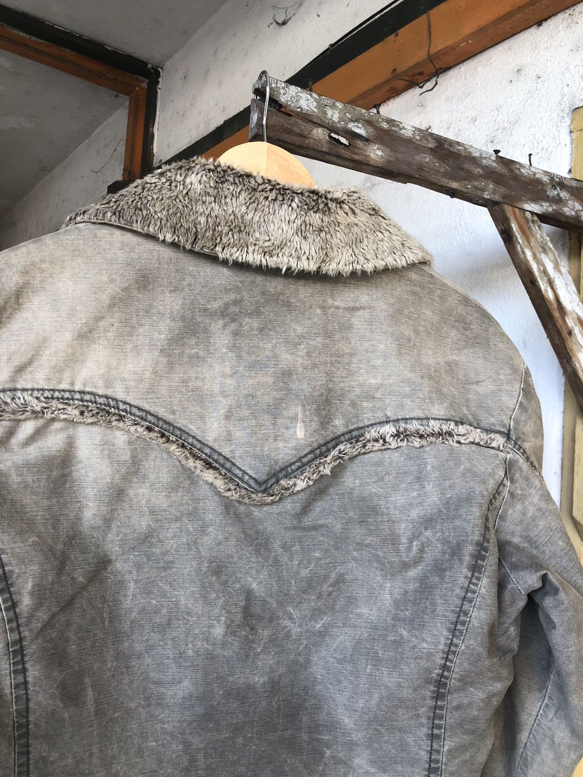 Levi's Vintage Levis Redloop Faded Distressed Sherpa Jacket Size US M / EU 48-50 / 2 - 19 Thumbnail