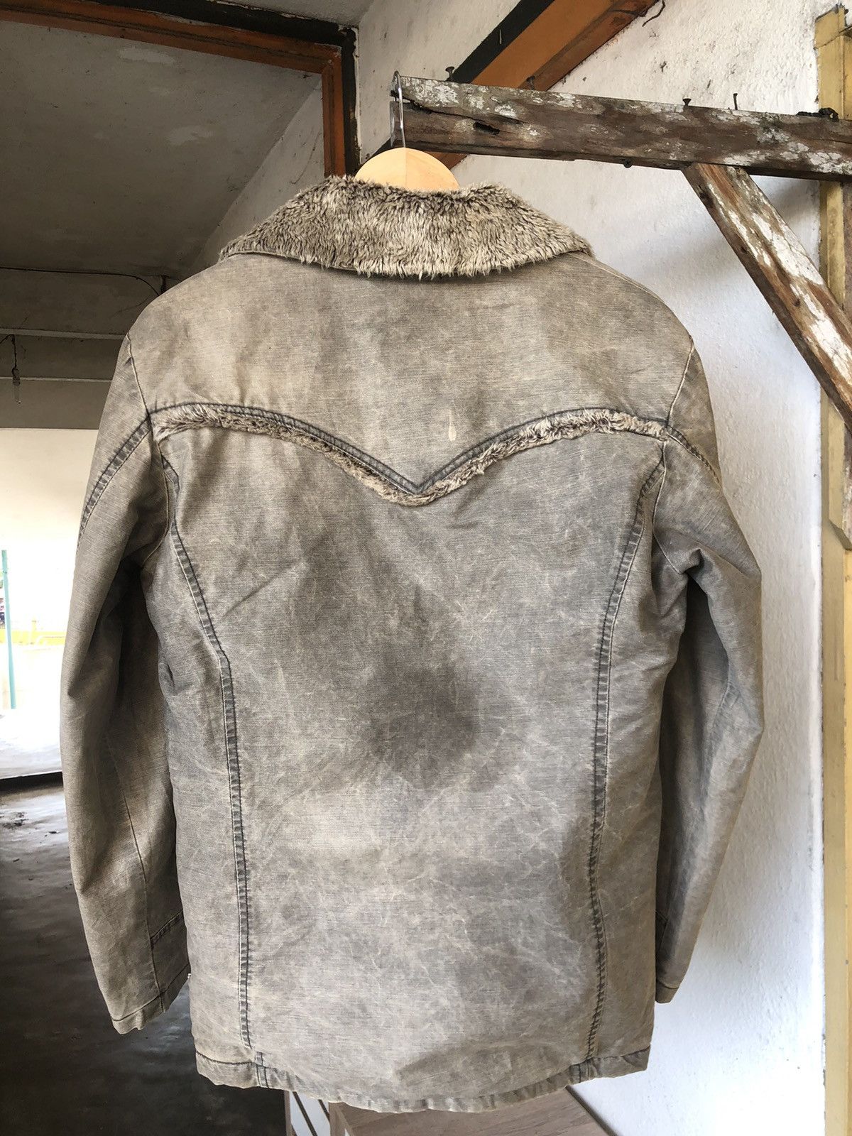 Levi's Vintage Levis Redloop Faded Distressed Sherpa Jacket Size US M / EU 48-50 / 2 - 8 Thumbnail