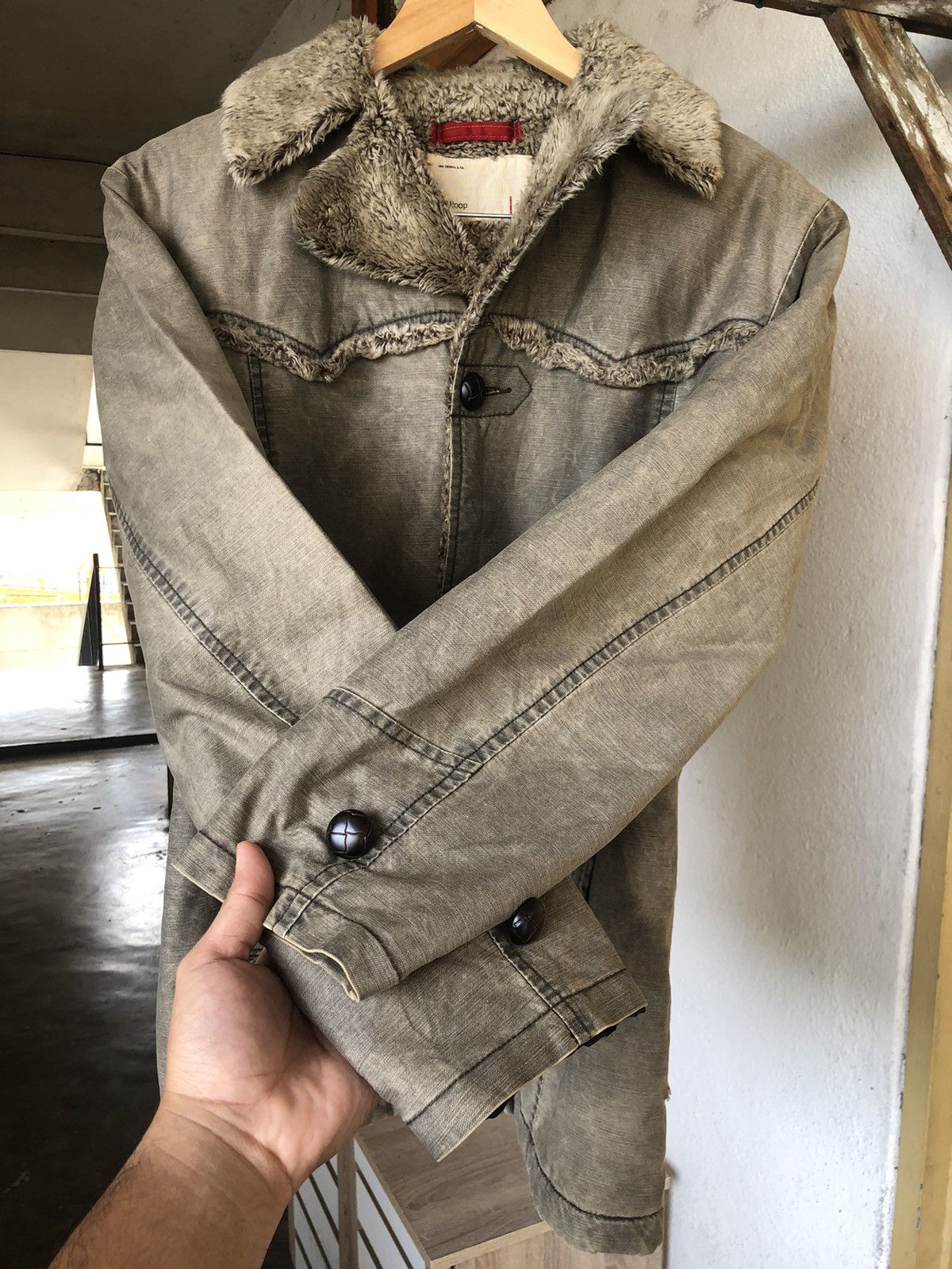 Levi's Vintage Levis Redloop Faded Distressed Sherpa Jacket Size US M / EU 48-50 / 2 - 17 Thumbnail