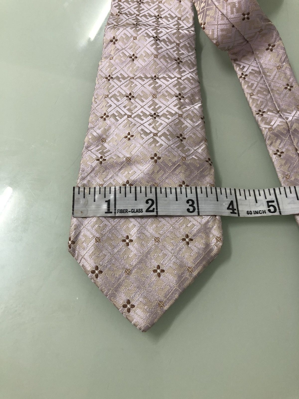 Fendi Vintage FENDI Zucca Monogram Pink Silk Ties Size ONE SIZE - 12 Thumbnail