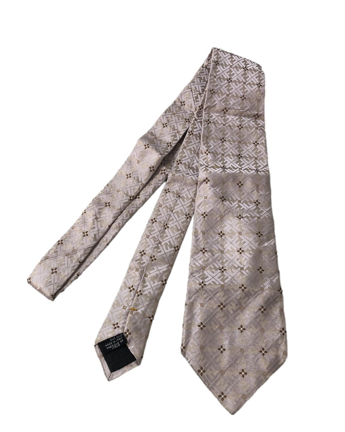 Fendi Vintage FENDI Zucca Monogram Pink Silk Ties Size ONE SIZE - 3 Thumbnail
