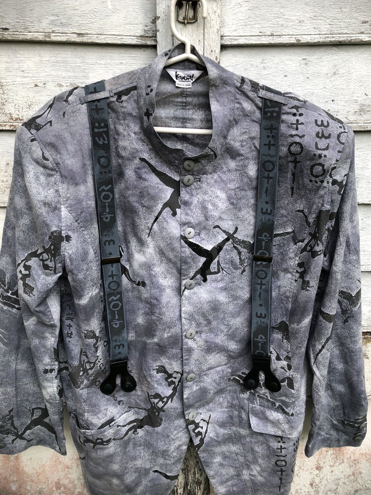 Kansai Yamamoto Archival Kansai International Art Printed Suspender Jacket Size US M / EU 48-50 / 2 - 1 Thumbnail