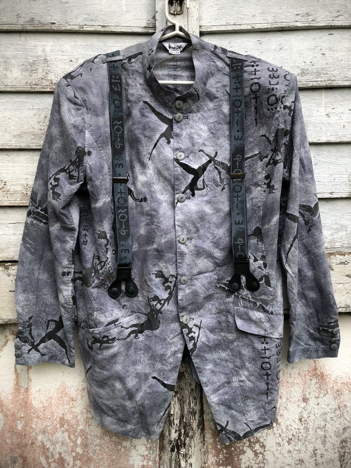 Kansai Yamamoto Archival Kansai International Art Printed Suspender Jacket Size US M / EU 48-50 / 2 - 4 Thumbnail