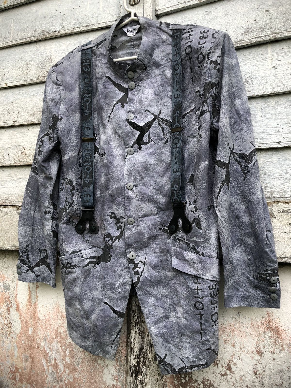 Kansai Yamamoto Archival Kansai International Art Printed Suspender Jacket Size US M / EU 48-50 / 2 - 3 Thumbnail