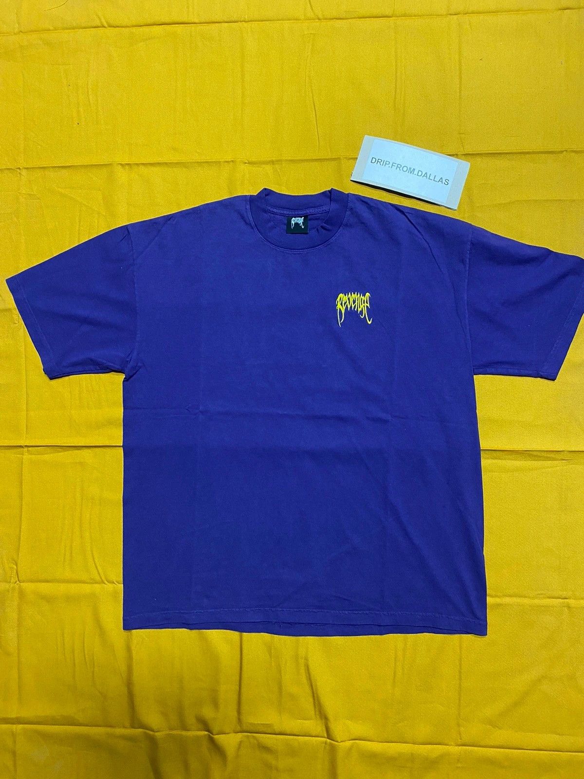 Revenge Revenge Basic T-Shirt Purple/Yellow (Embroidered) Size US L / EU 52-54 / 3 - 1 Thumbnail