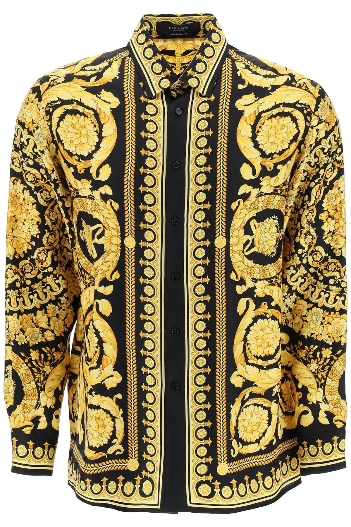 VERSACE CLASSIC V2 silk shirt Baroque & Greek key print size L