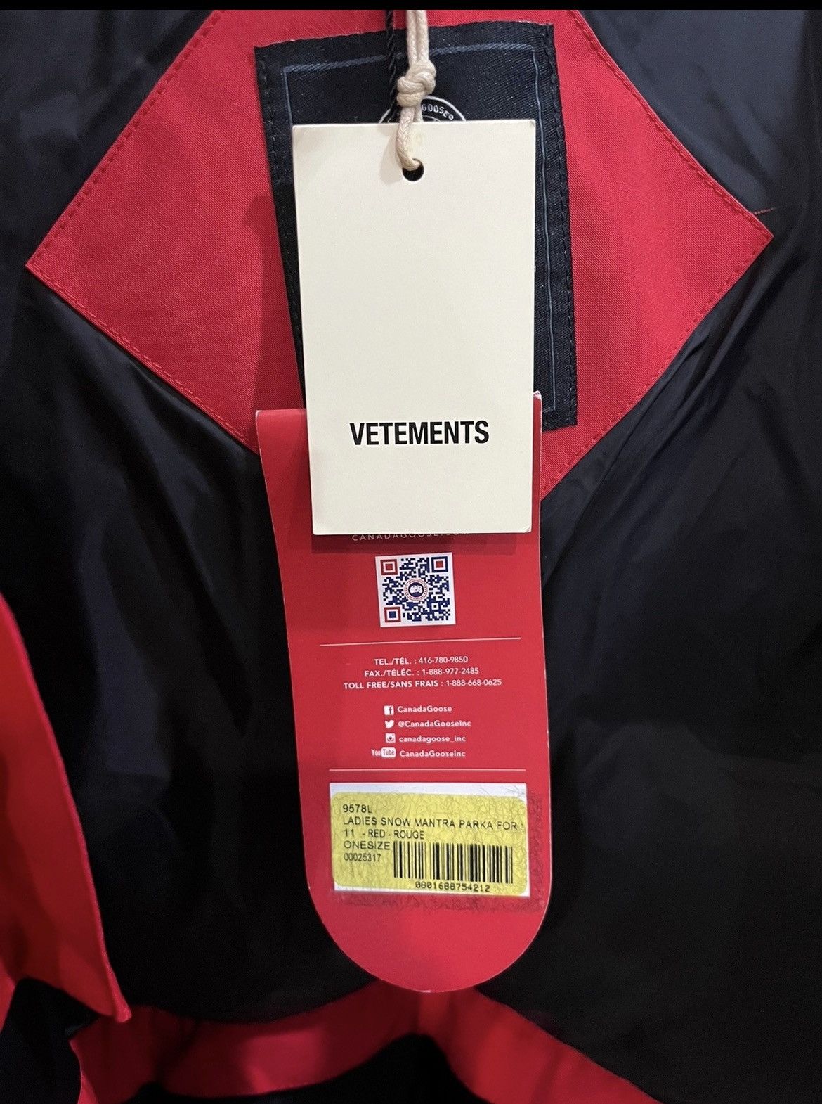 Canada Goose × Vetements Canada Goose x Vetments Snow Mantra Parka Size US XL / EU 56 / 4 - 9 Thumbnail
