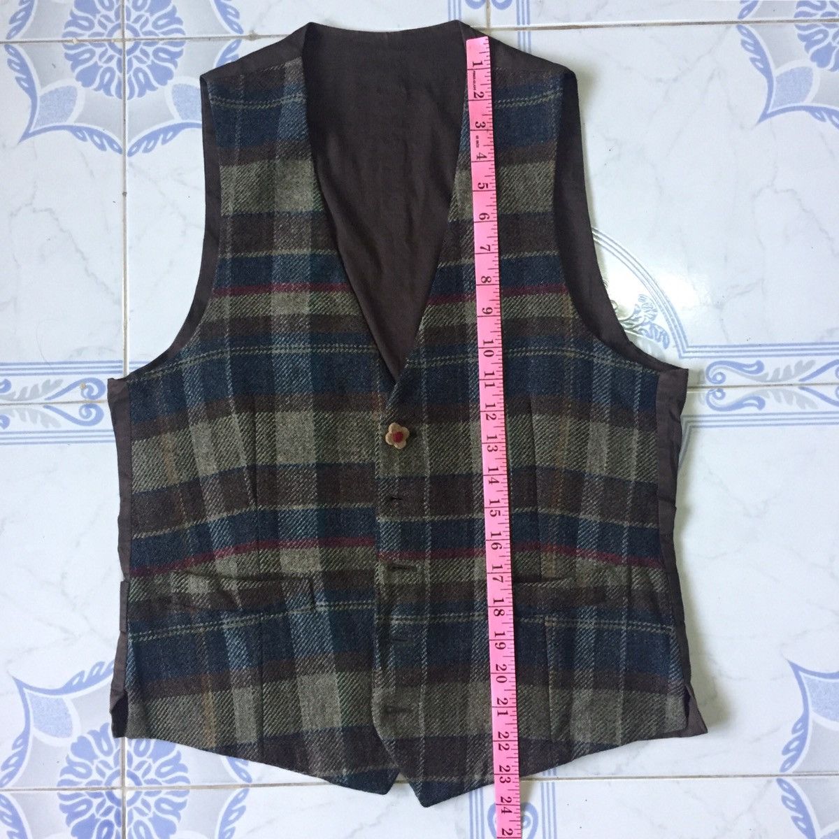 Lardini Lardini Nova Checkered Wool Vest MADE IN ITALY Size US S / EU 44-46 / 1 - 16 Thumbnail