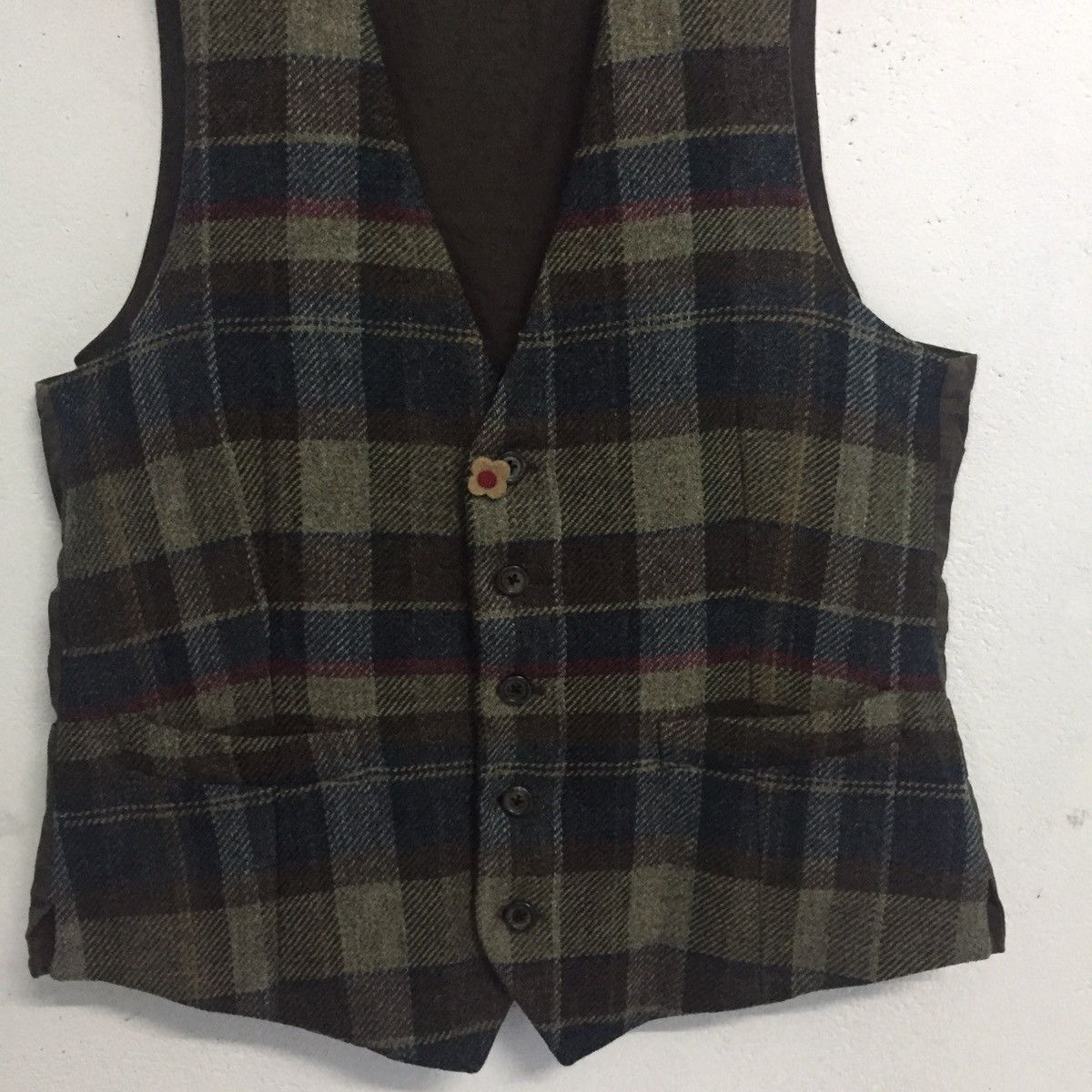 Lardini Lardini Nova Checkered Wool Vest MADE IN ITALY Size US S / EU 44-46 / 1 - 3 Thumbnail