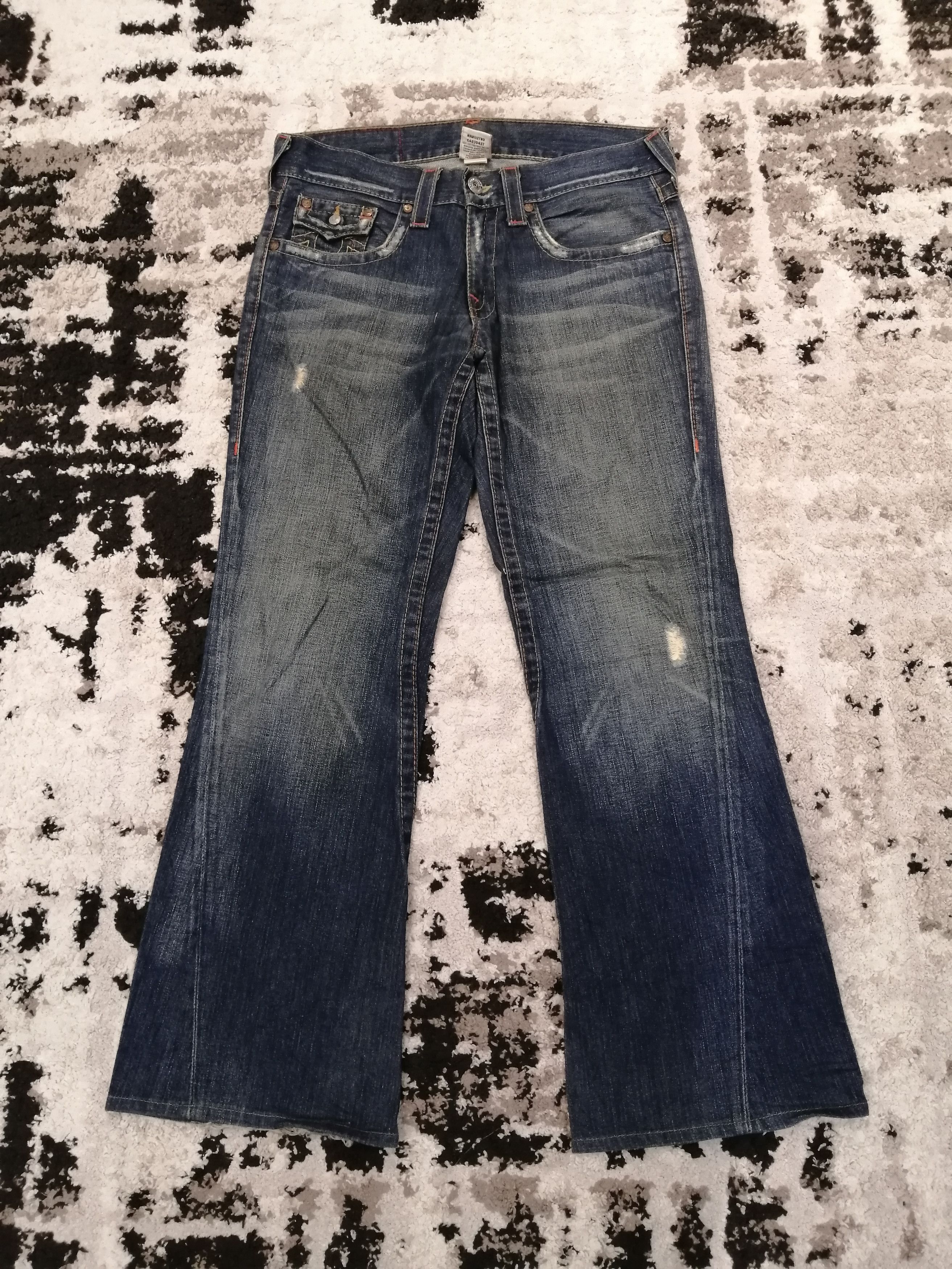 True Religion True Religion Joey Distressed Flare Jeans - Size 31 Size US 31 - 24 Thumbnail
