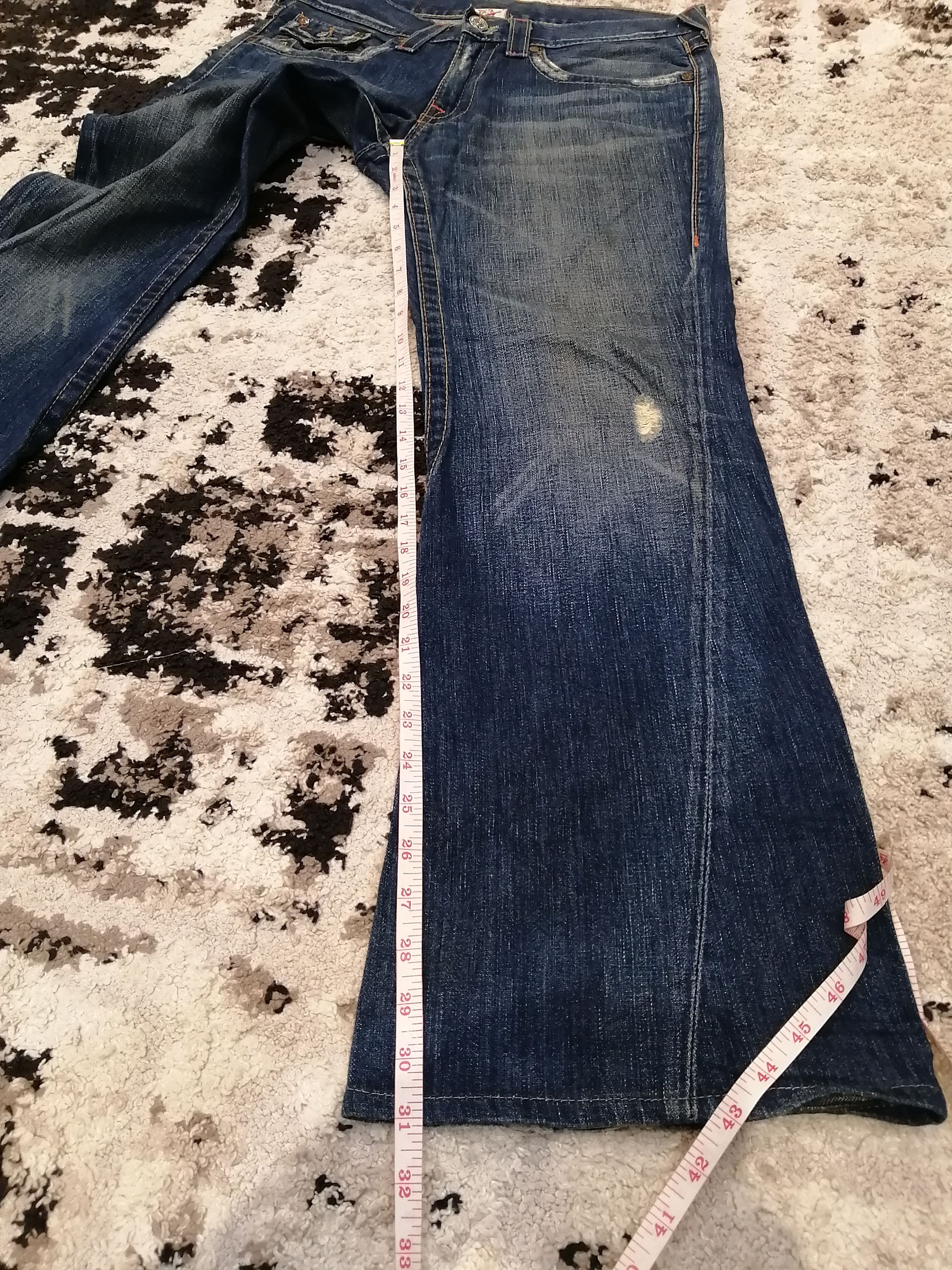 True Religion True Religion Joey Distressed Flare Jeans - Size 31 Size US 31 - 20 Thumbnail