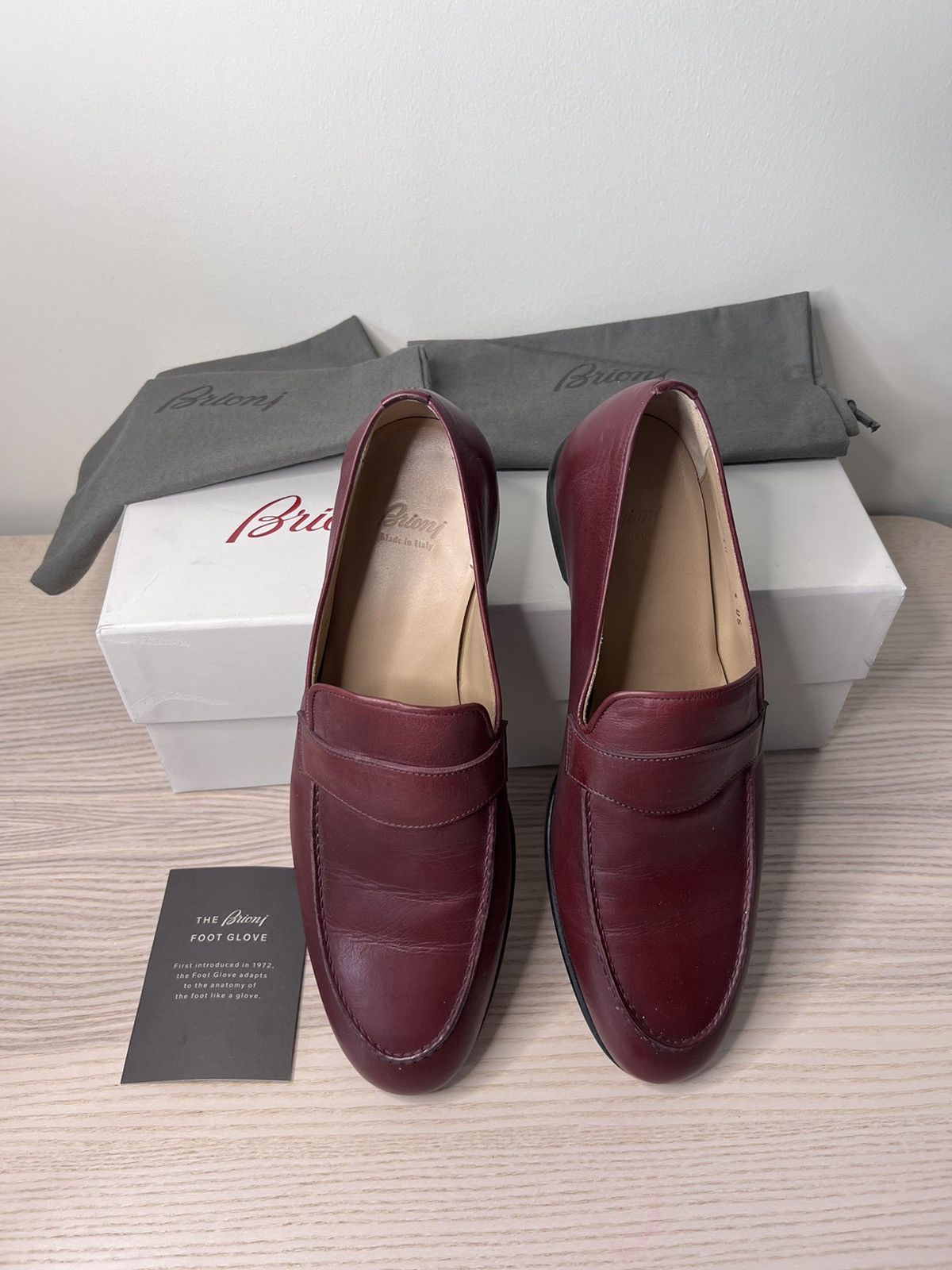 Brioni $1200+ Foot Glove penny loafers, IT42, Italy, worn twice Size US 9 / EU 42 - 3 Thumbnail