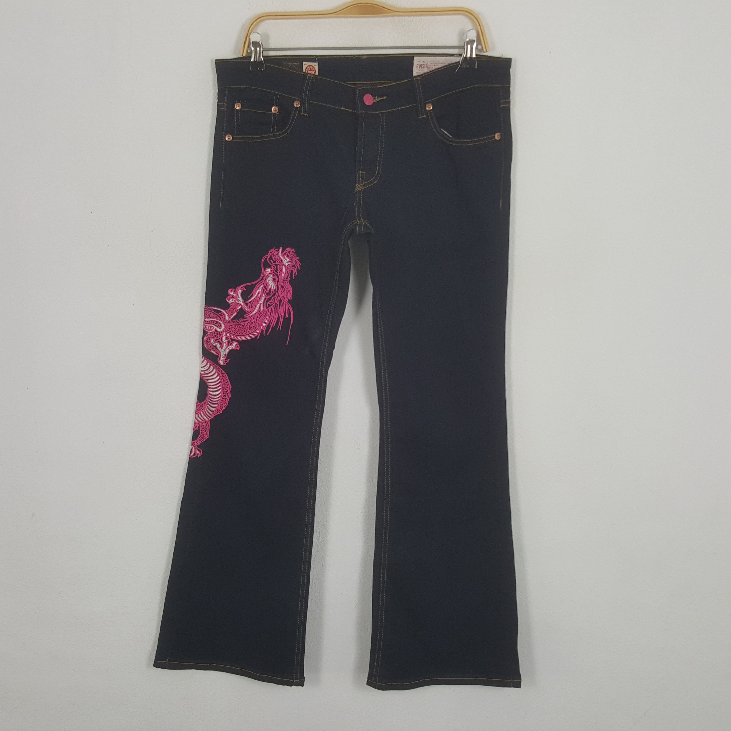 Pre-owned Evisu X Vintage Evisu Japan Embroidery Drago Denim Jeans