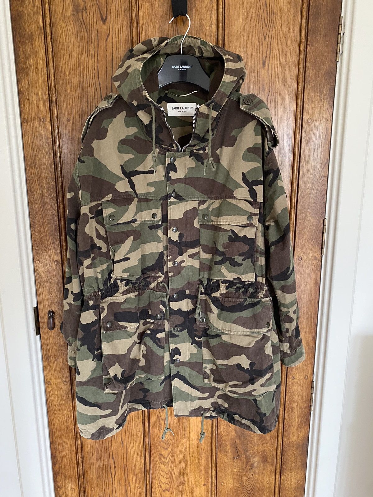 Saint Laurent Paris SS16 Saint Laurent ‘surf sound’ rocket camo parka coat Hedi Size US S / EU 44-46 / 1 - 4 Thumbnail