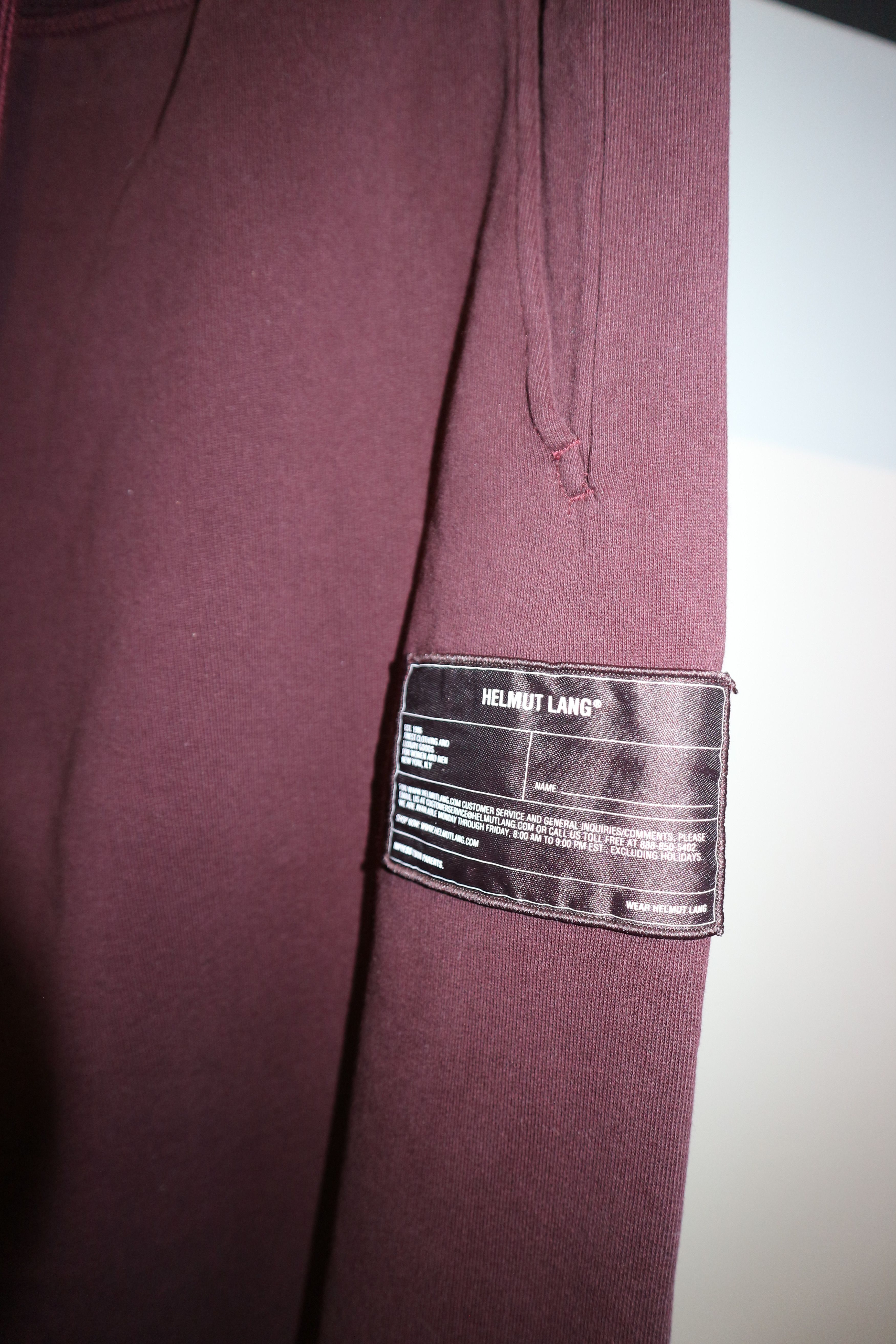 Helmut Lang burgundy logo patch sweatpants Size US 36 / EU 52 - 6 Thumbnail