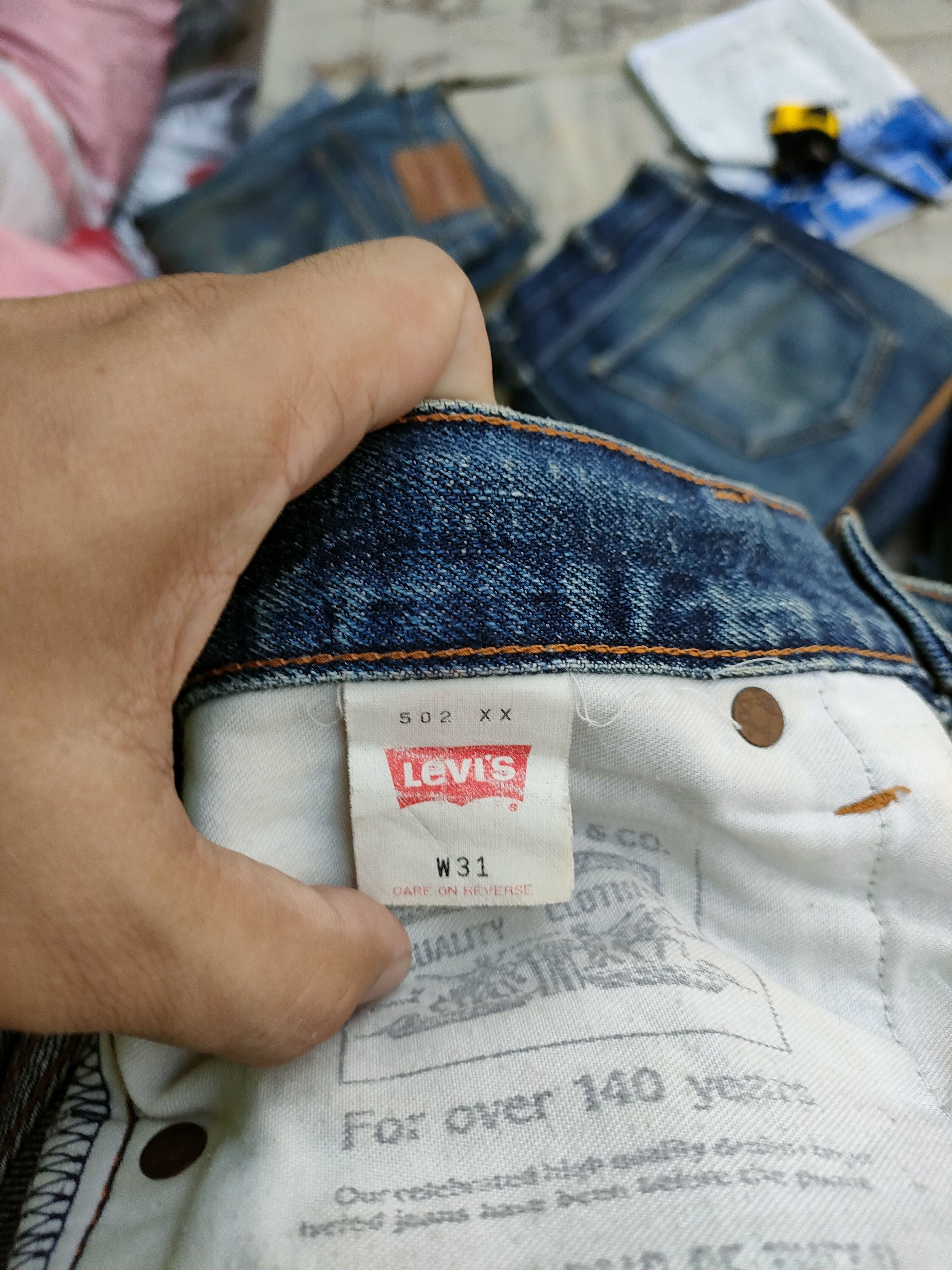 Levi's × Levi's Vintage Clothing Levi's 502 Japanese Distressed Selvedge Denim Size US 31 - 3 Thumbnail