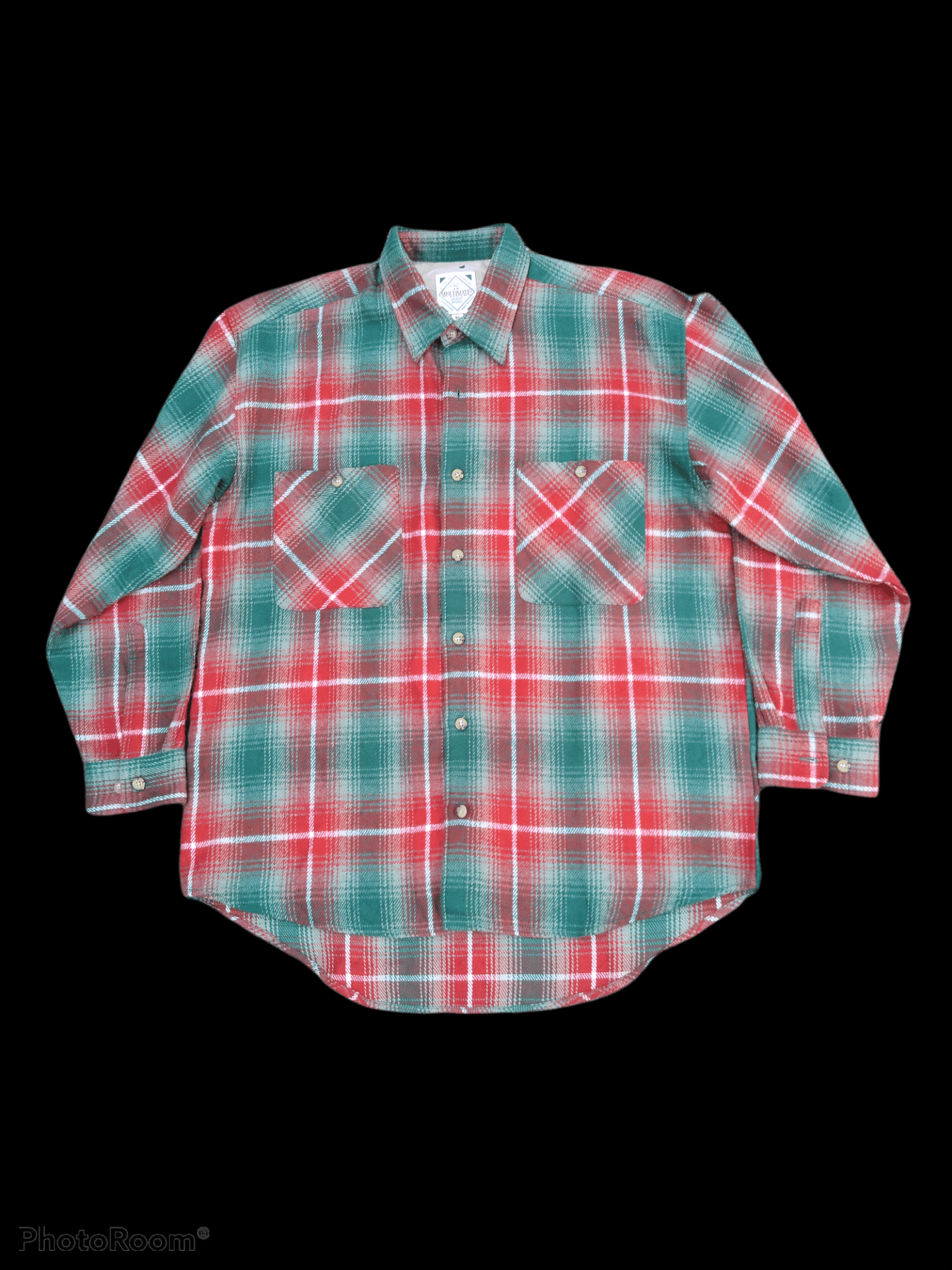 FAMOUS BRAND TARTAN FLANNEL WOOL BUTTON-UP