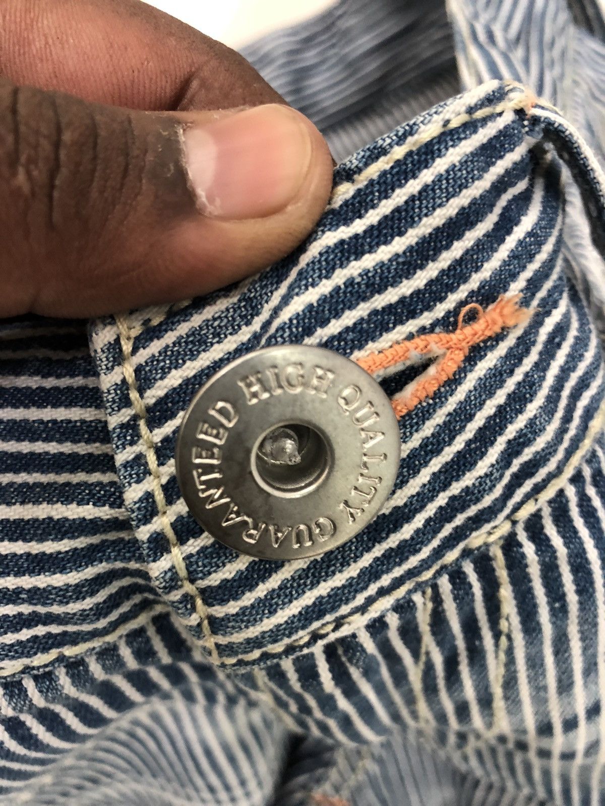 Japanese Brand × Seditionaries Love Denim Rare Hickory stripe with patches Size US 32 / EU 48 - 8 Thumbnail