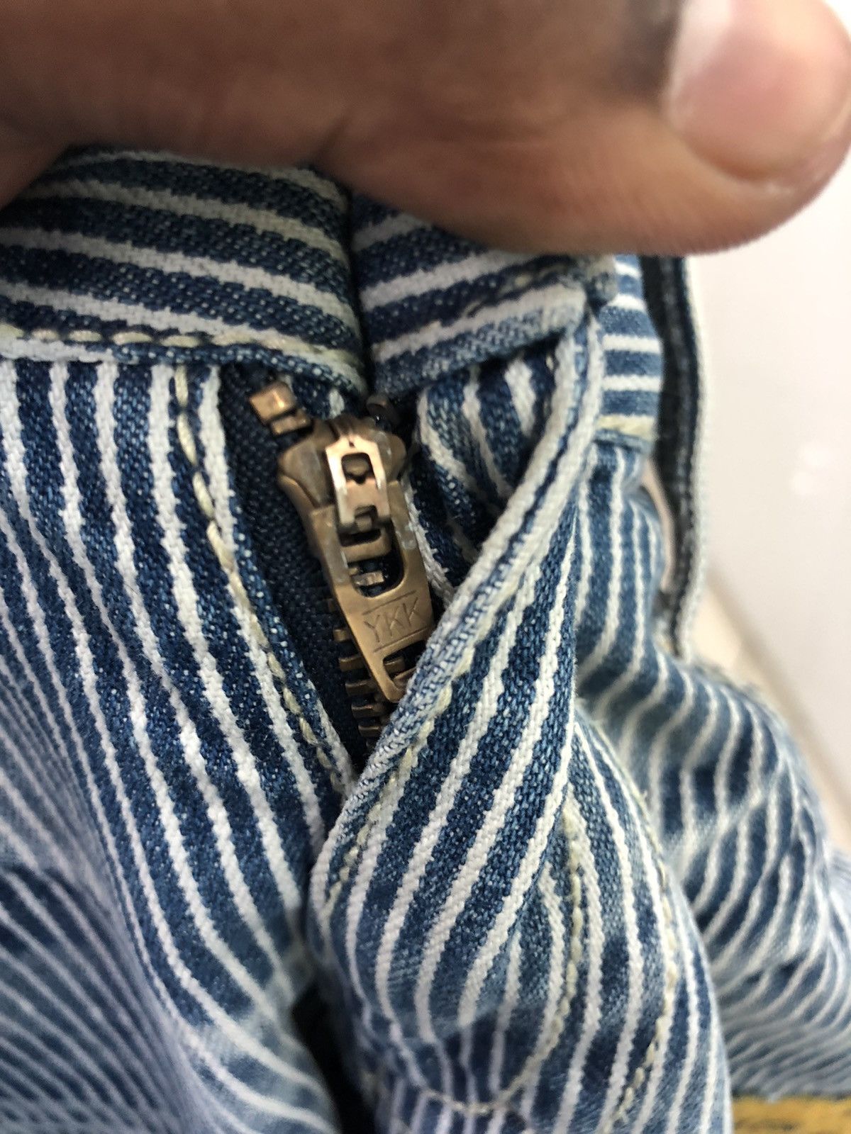 Japanese Brand × Seditionaries Love Denim Rare Hickory stripe with patches Size US 32 / EU 48 - 9 Thumbnail