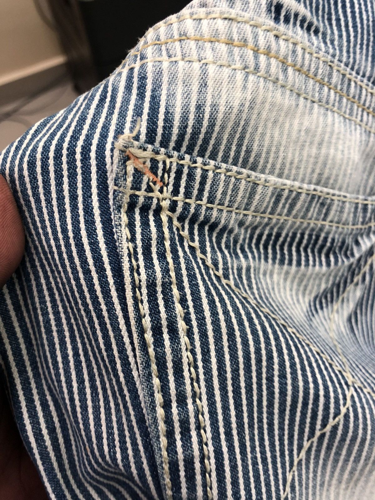 Japanese Brand × Seditionaries Love Denim Rare Hickory stripe with patches Size US 32 / EU 48 - 15 Thumbnail
