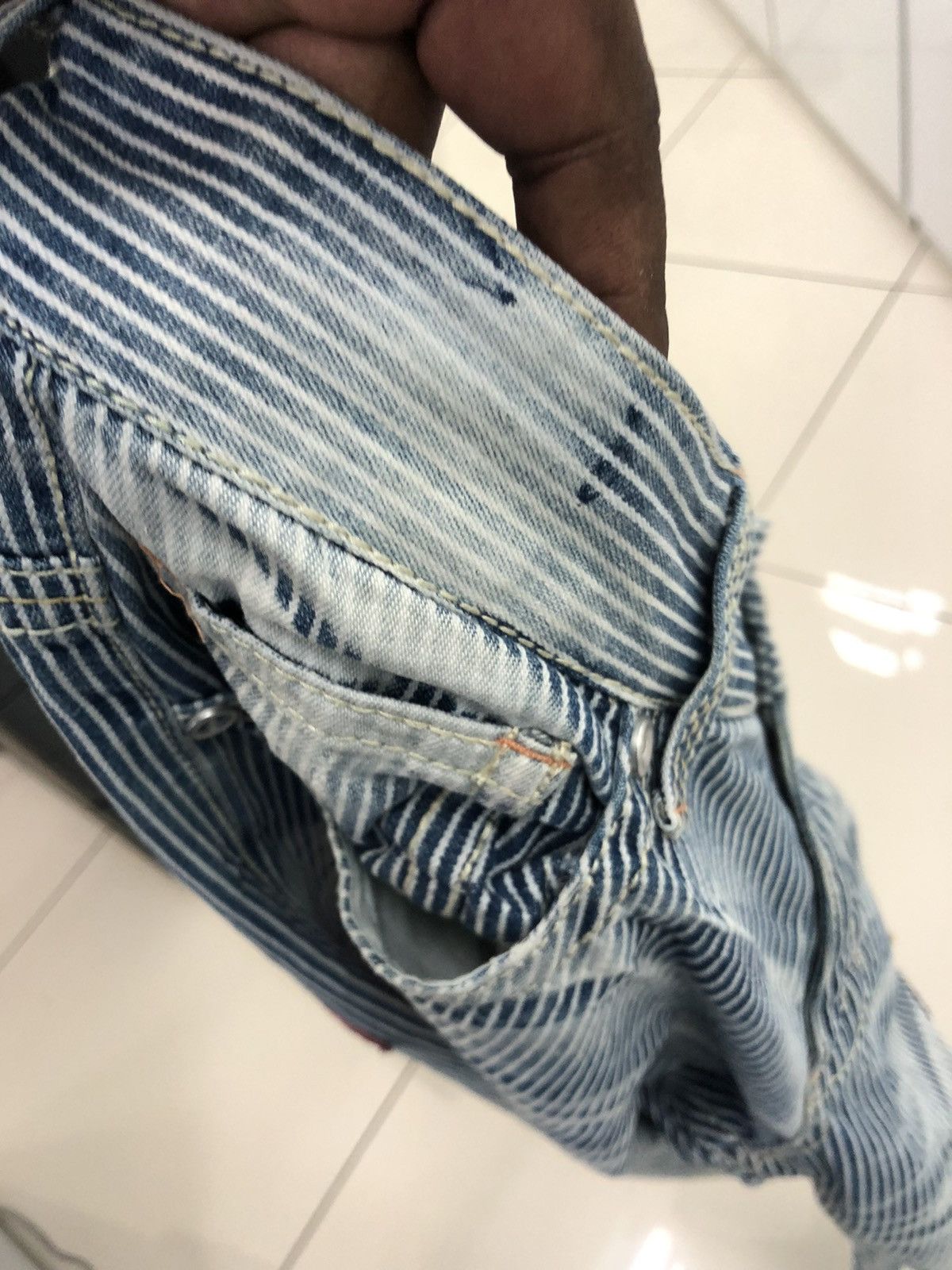 Japanese Brand × Seditionaries Love Denim Rare Hickory stripe with patches Size US 32 / EU 48 - 13 Thumbnail