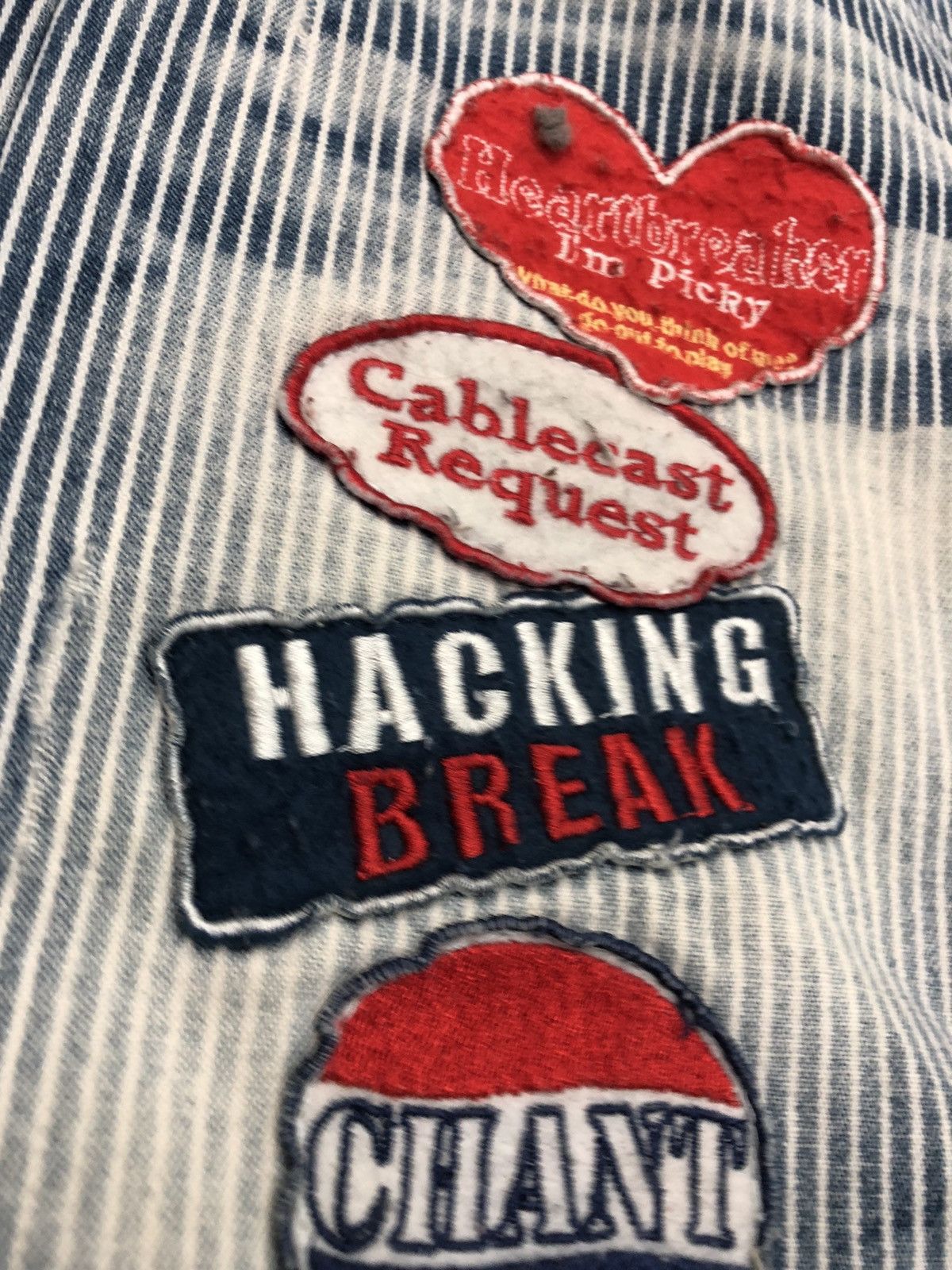 Japanese Brand × Seditionaries Love Denim Rare Hickory stripe with patches Size US 32 / EU 48 - 6 Thumbnail