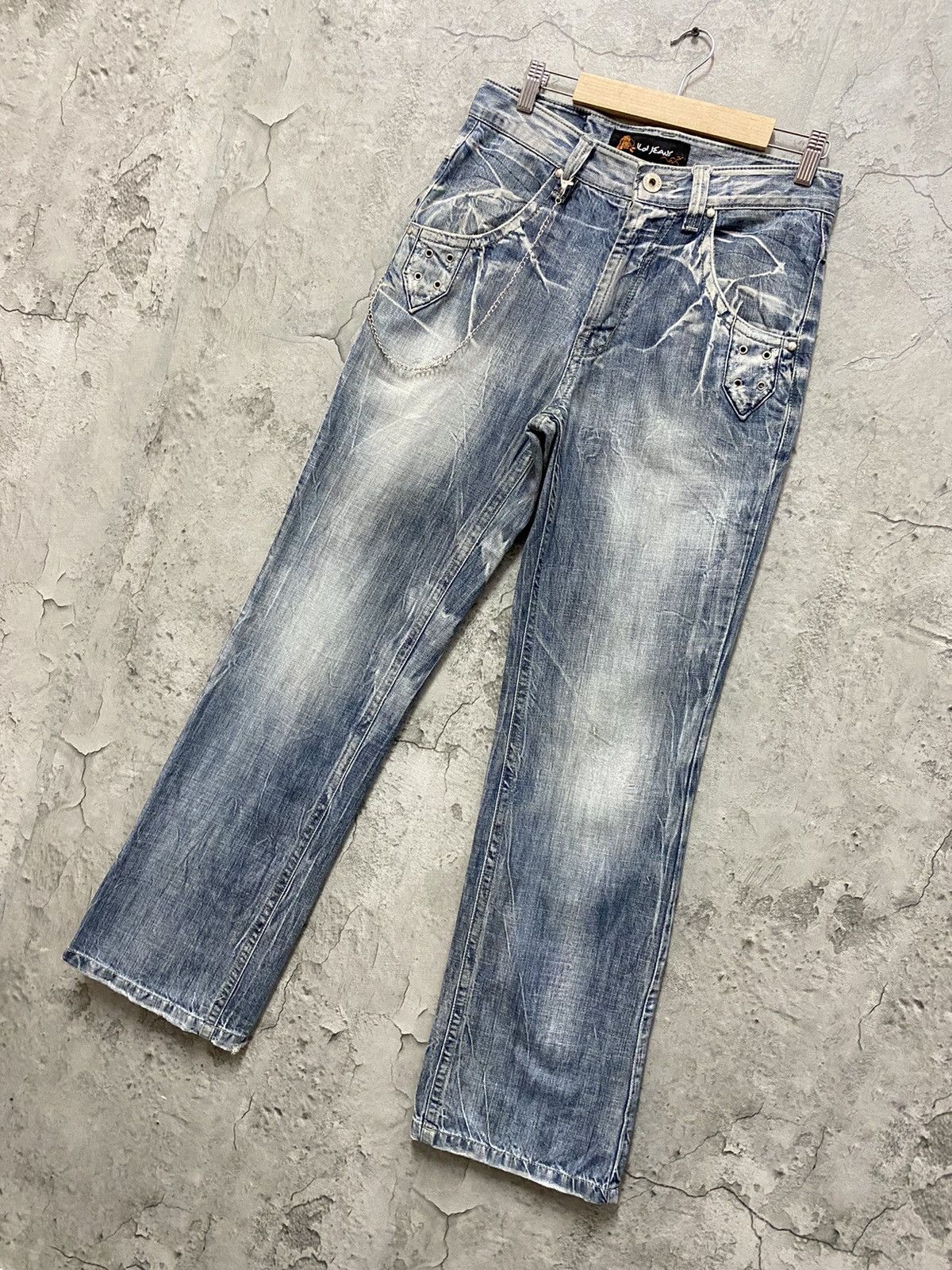 Japanese Brand × Vintage Vintage Koi Jeans Japan Distressed Flared Denim Pants Size US 30 / EU 46 - 3 Thumbnail