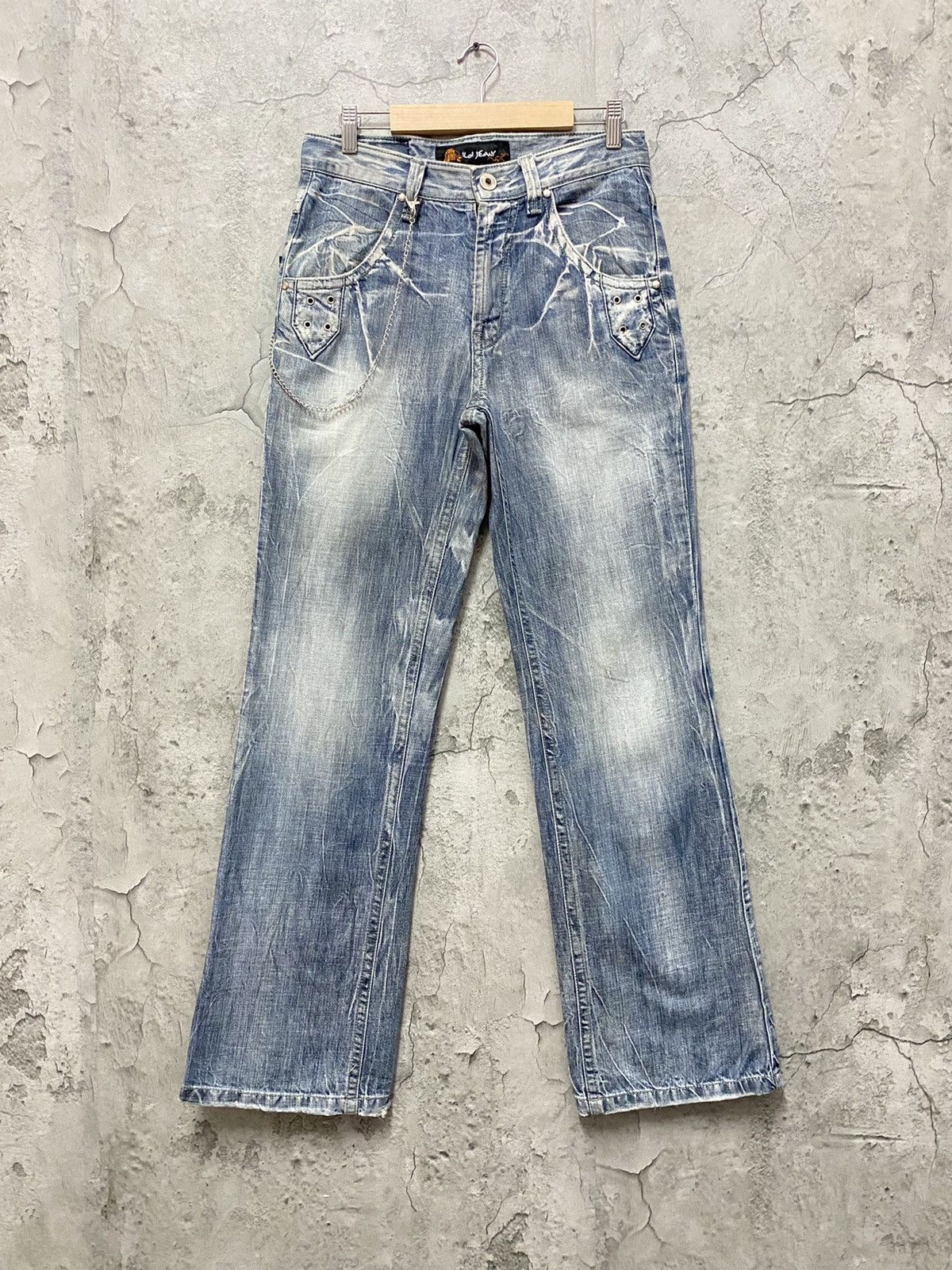 Japanese Brand × Vintage Vintage Koi Jeans Japan Distressed Flared Denim Pants Size US 30 / EU 46 - 1 Thumbnail