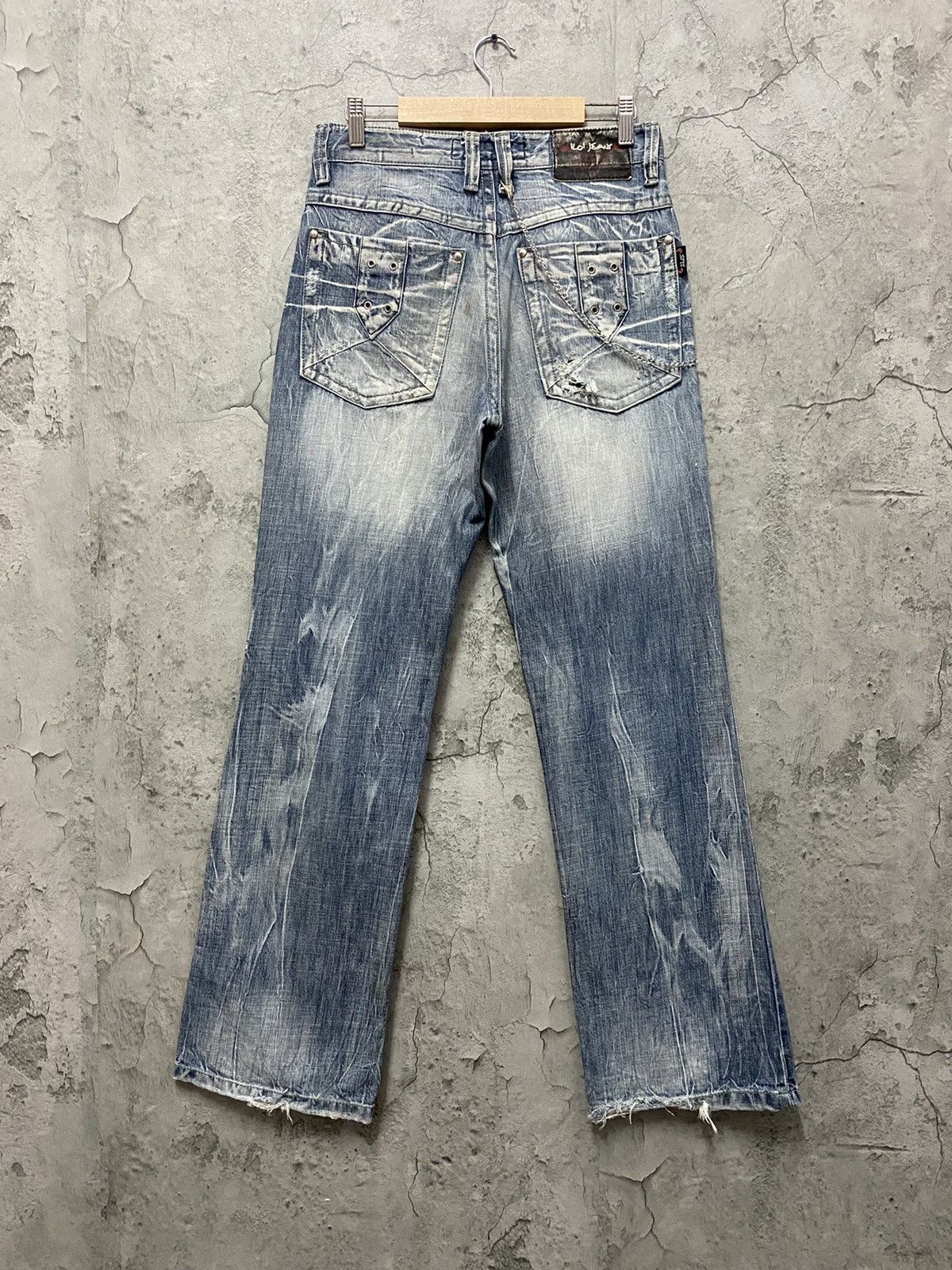 Japanese Brand × Vintage Vintage Koi Jeans Japan Distressed Flared Denim Pants Size US 30 / EU 46 - 2 Thumbnail