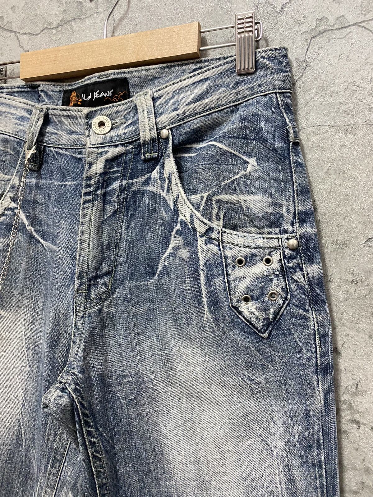 Japanese Brand × Vintage Vintage Koi Jeans Japan Distressed Flared Denim Pants Size US 30 / EU 46 - 7 Thumbnail