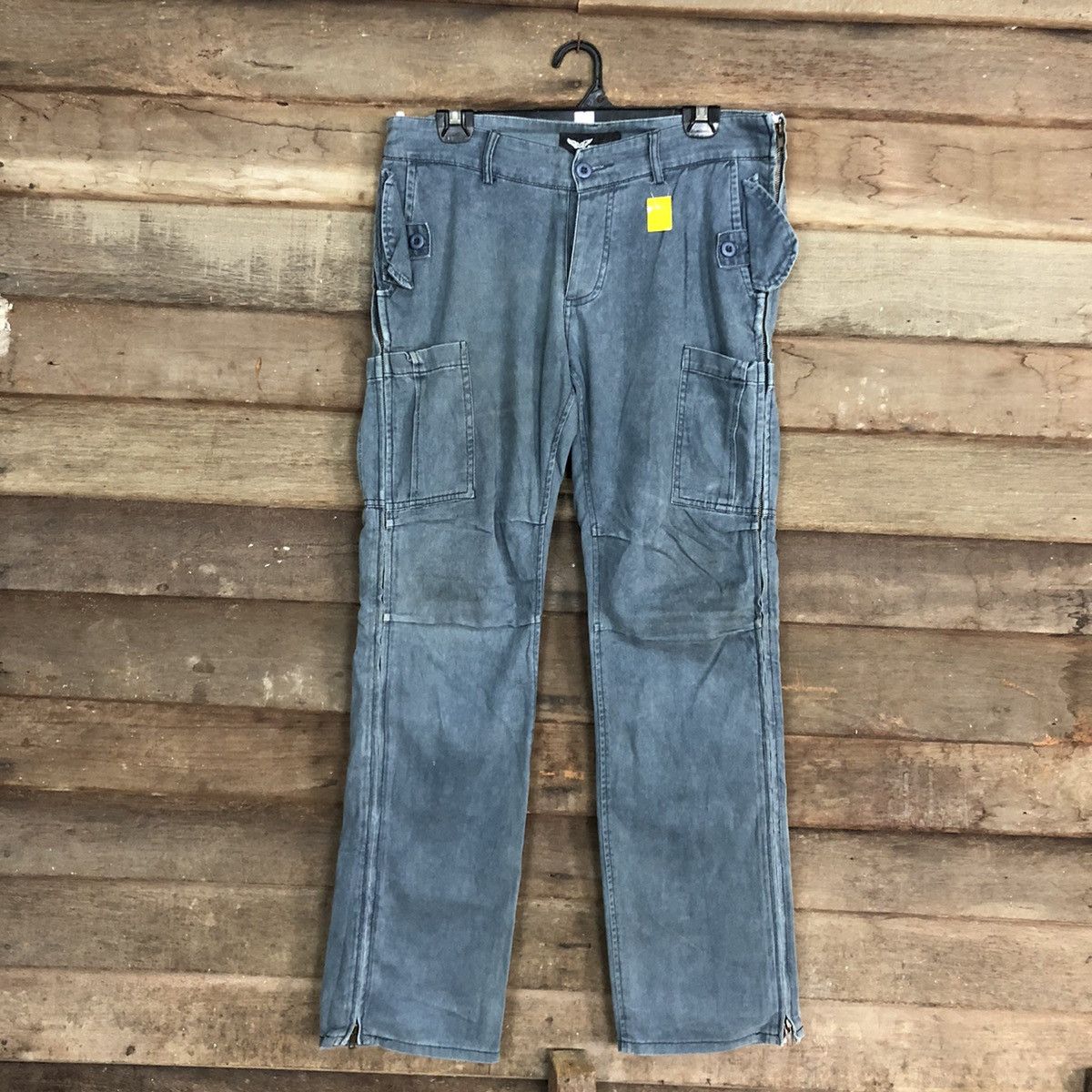 Japanese Brand Dubbrand faded Grey Multipocket Tactical Cargo Pants #3867 Size US 30 / EU 46 - 1 Thumbnail