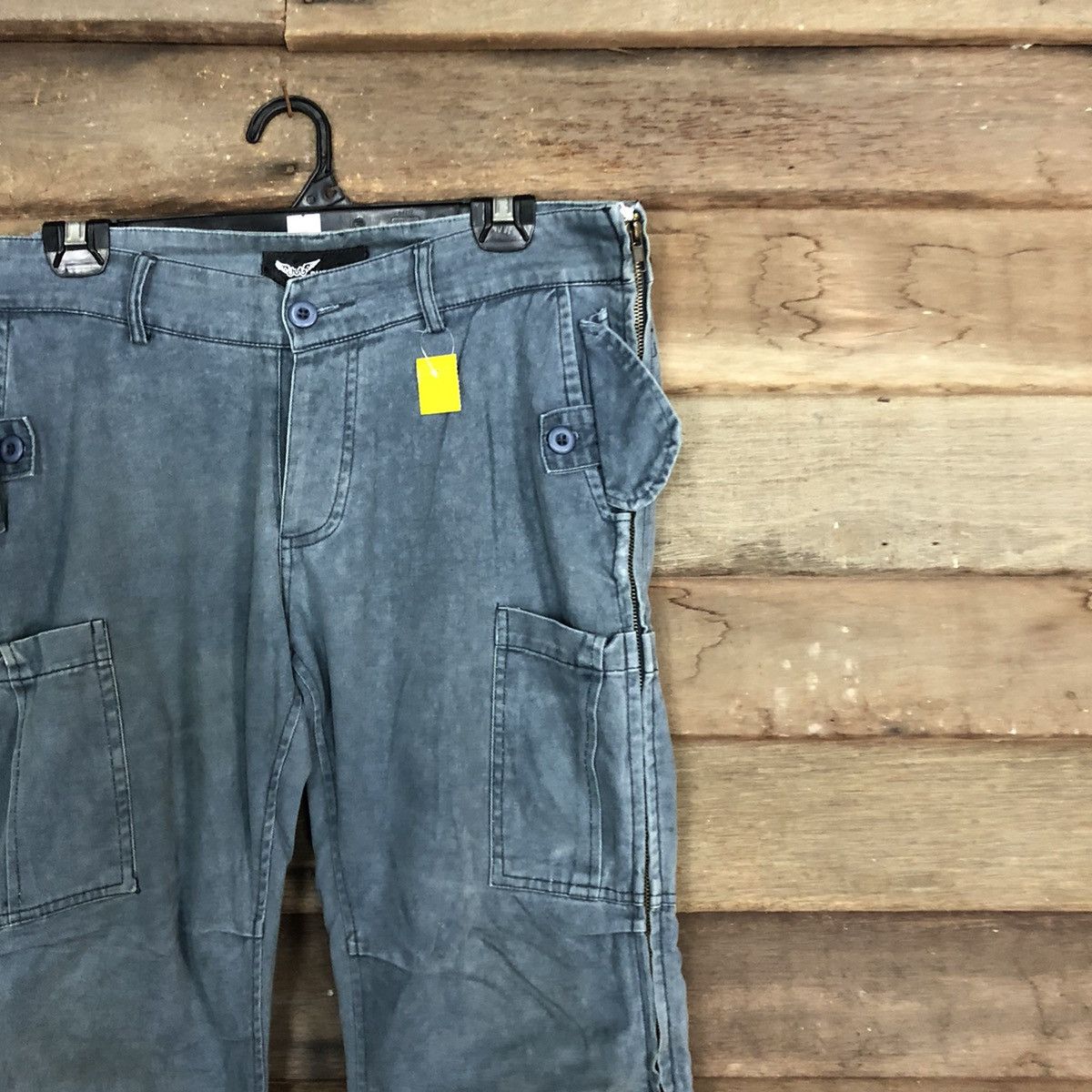 Japanese Brand Dubbrand faded Grey Multipocket Tactical Cargo Pants #3867 Size US 30 / EU 46 - 4 Thumbnail