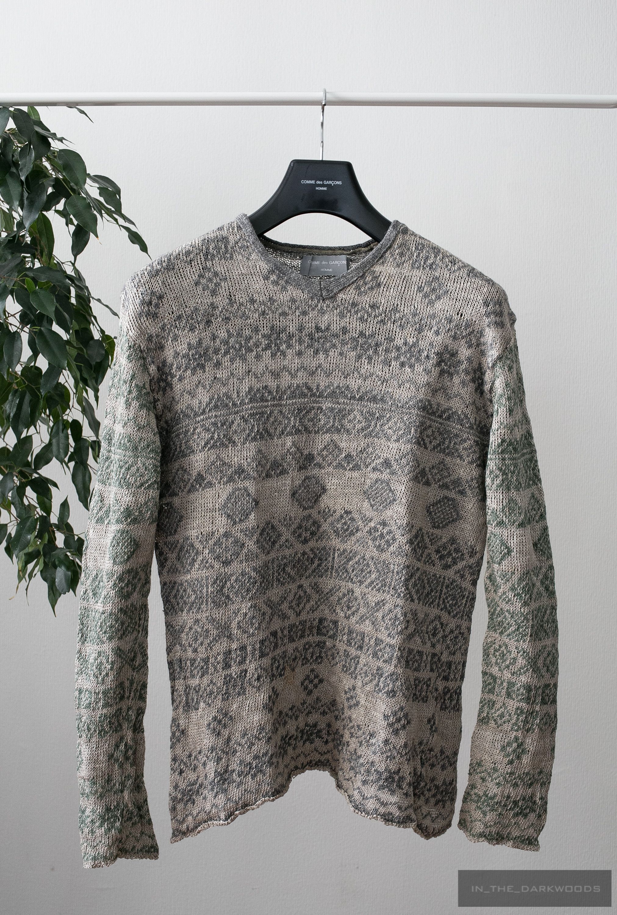 image of Comme Des Garcons Homme x Comme Des Garcons Homme Plus 1999Ss Linen/wool Knit, Men's (Size Small)