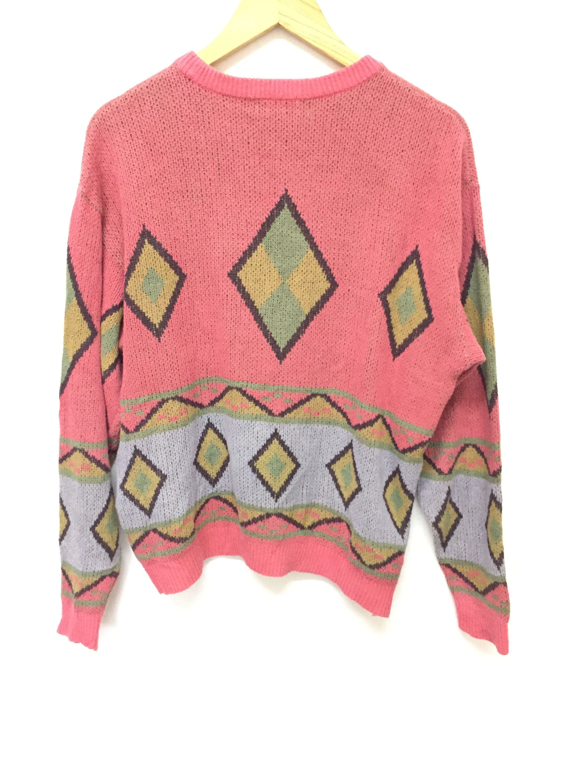 Tete Homme 80's TETE HOME By Katoh Kazutaka intarsia Ortega knit Size US M / EU 48-50 / 2 - 9 Thumbnail
